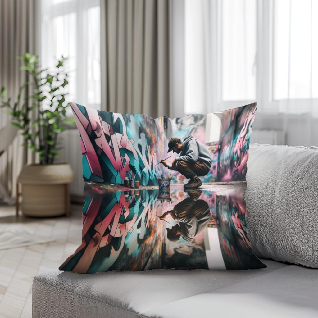 Urban Reflections Cotton Cushion