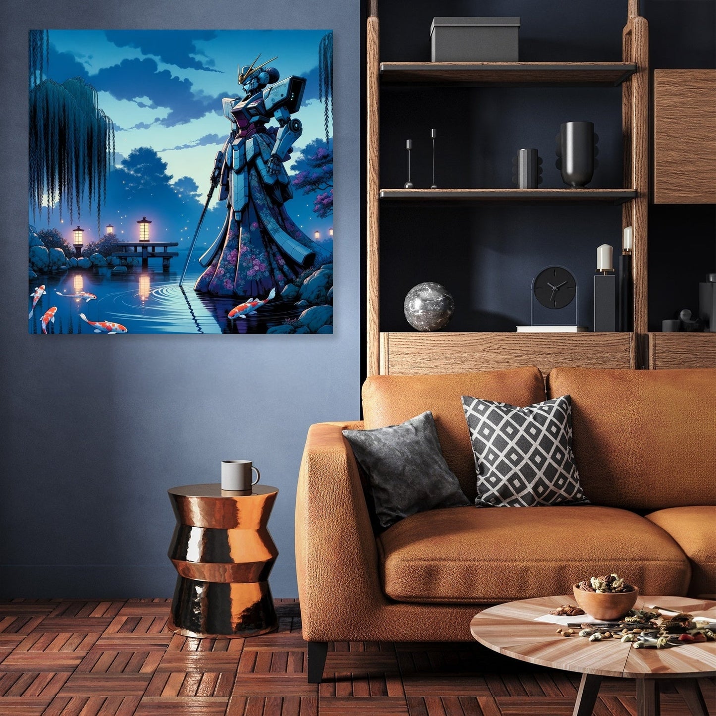Mecha Geisha at Dusk Canvas