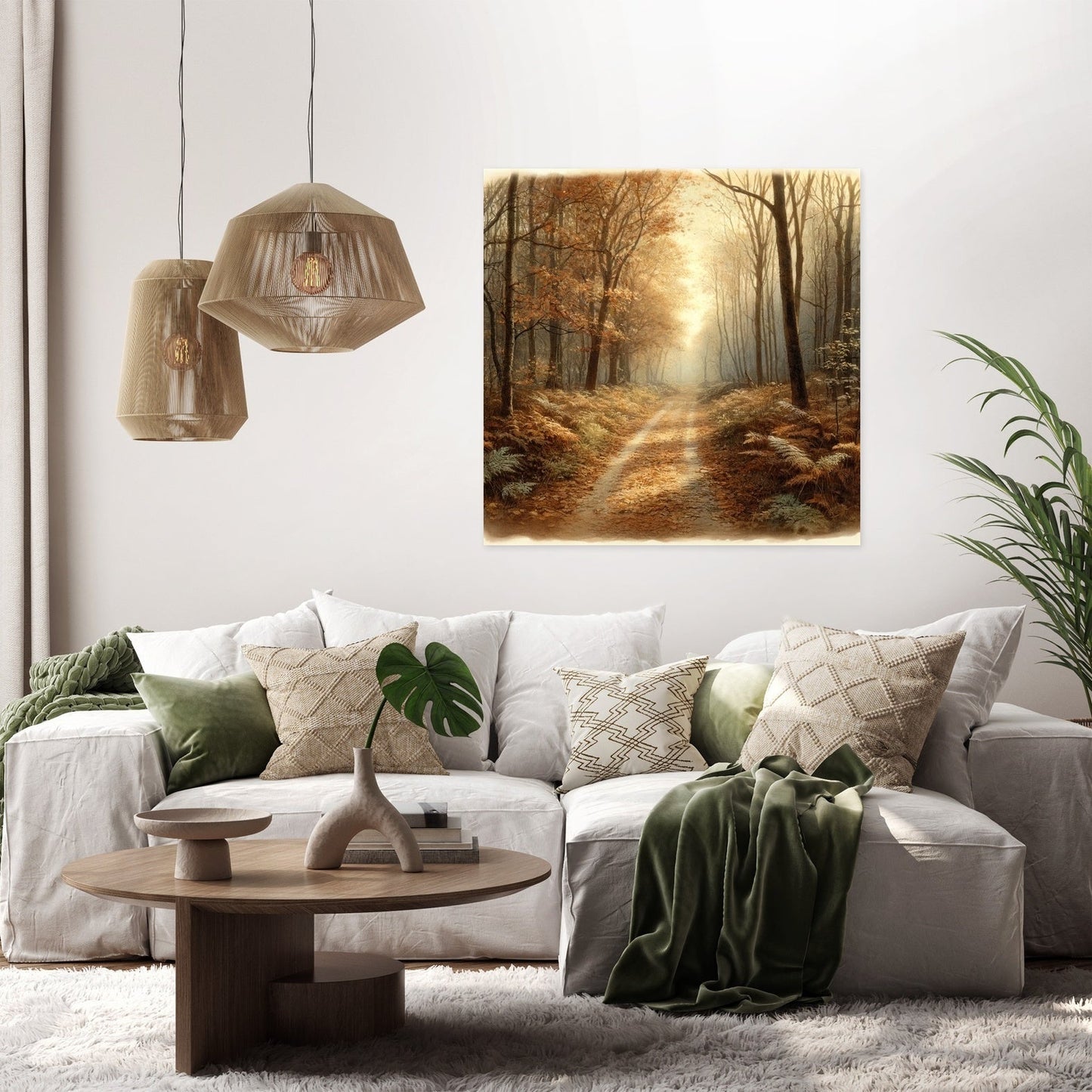 Autumn Evening Pathway Canvas
