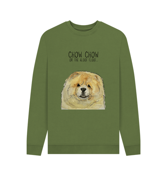 Stay Cozy with the Fawn Chow Chow "Aloof Floof" Men's Crewneck Sweatshirt