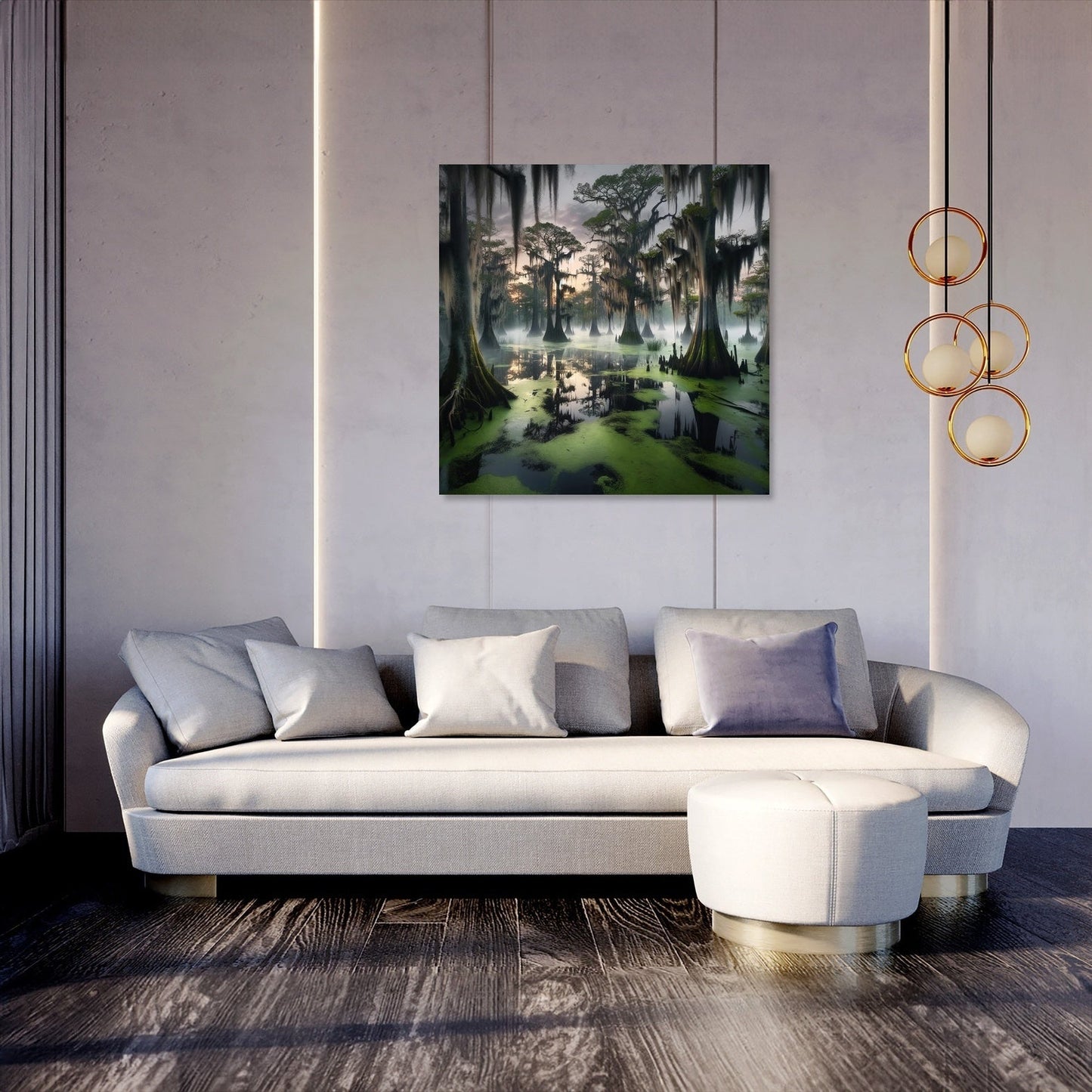 Enchanting Dawn Swamp Canvas