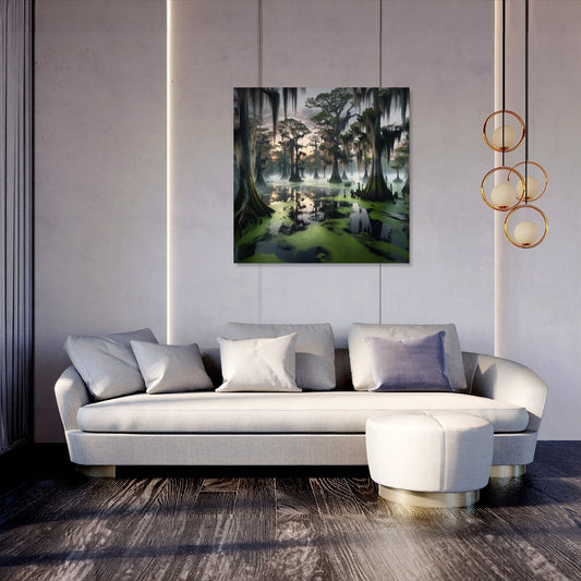 Enchanting Dawn Swamp Canvas