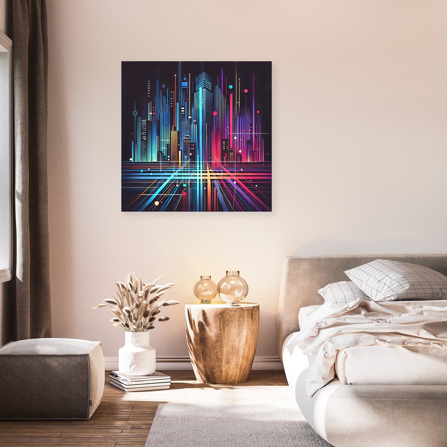 Neon City Pulse Canvas