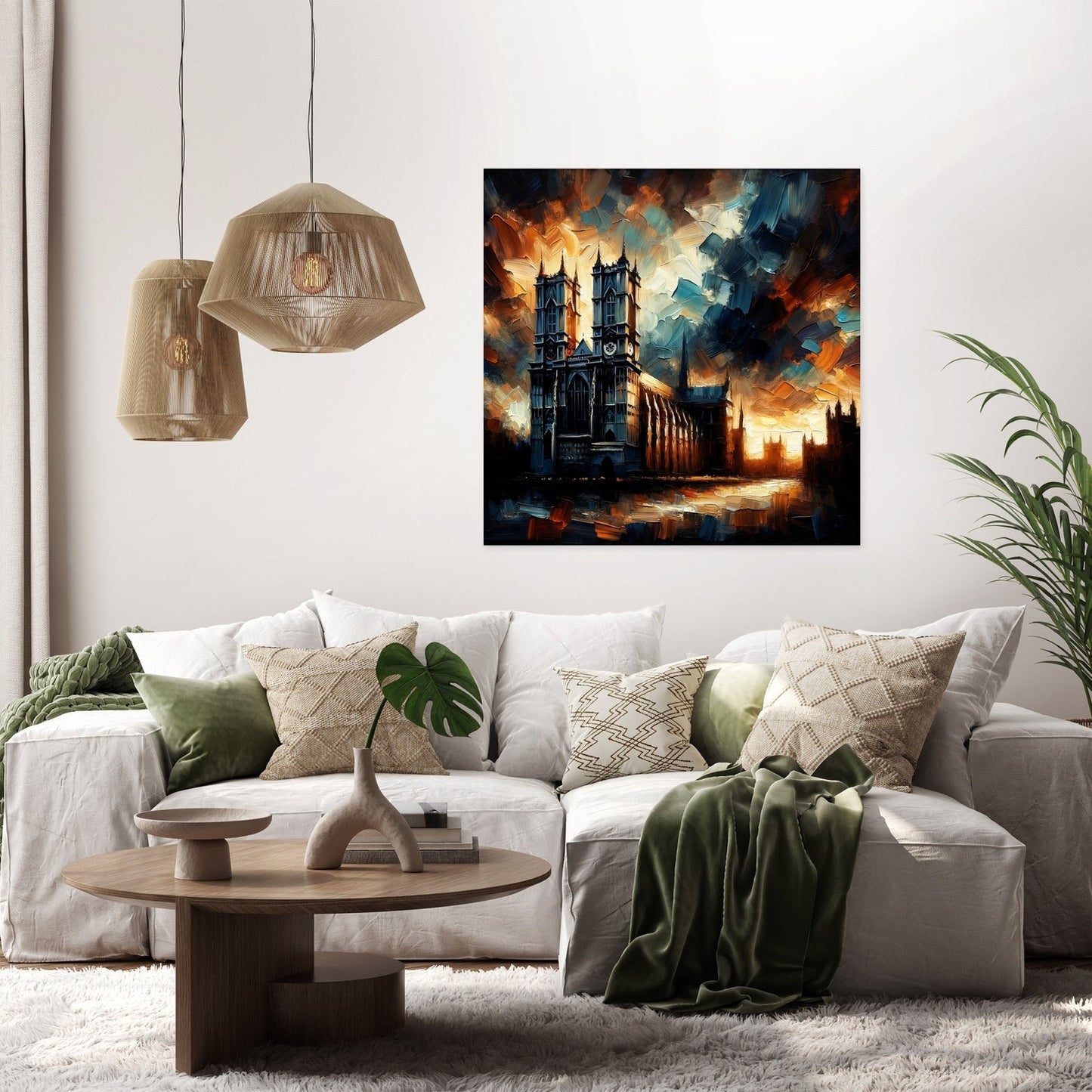 London's Abbey at Dusk Canvas