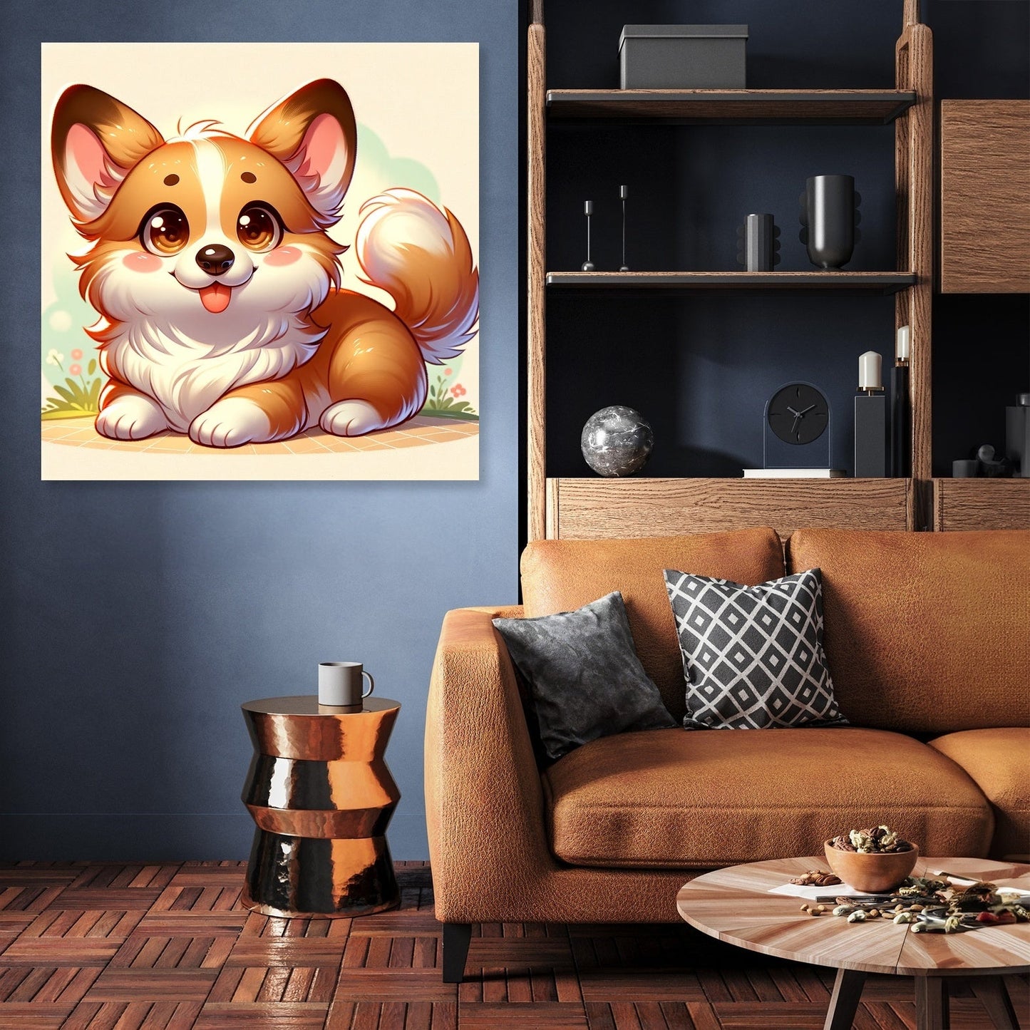 Playful Corgi Delight Canvas