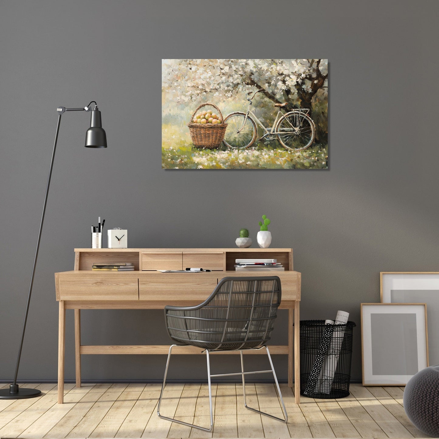 Bicycle and Blossom Canvas