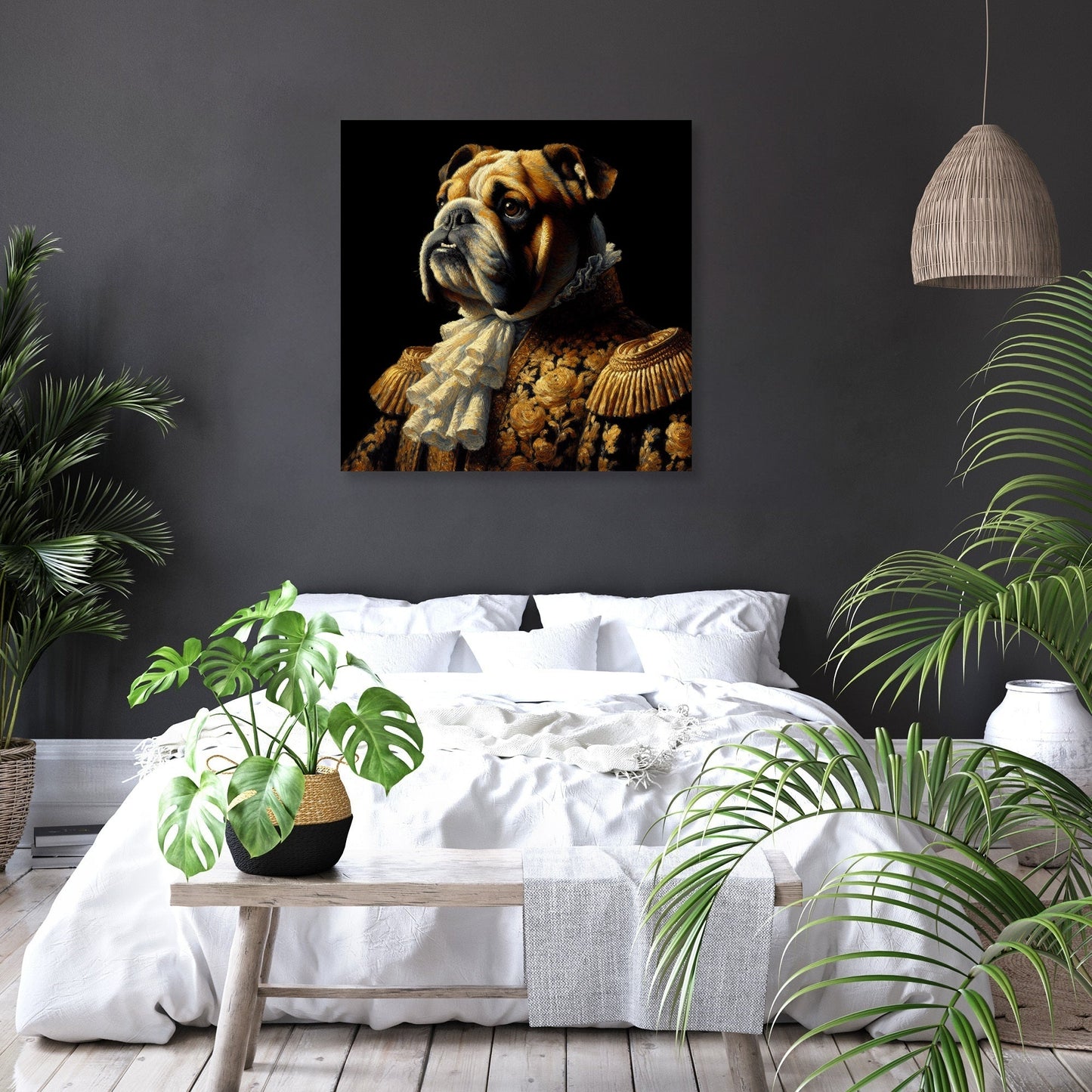Regal Bulldog Majesty Canvas