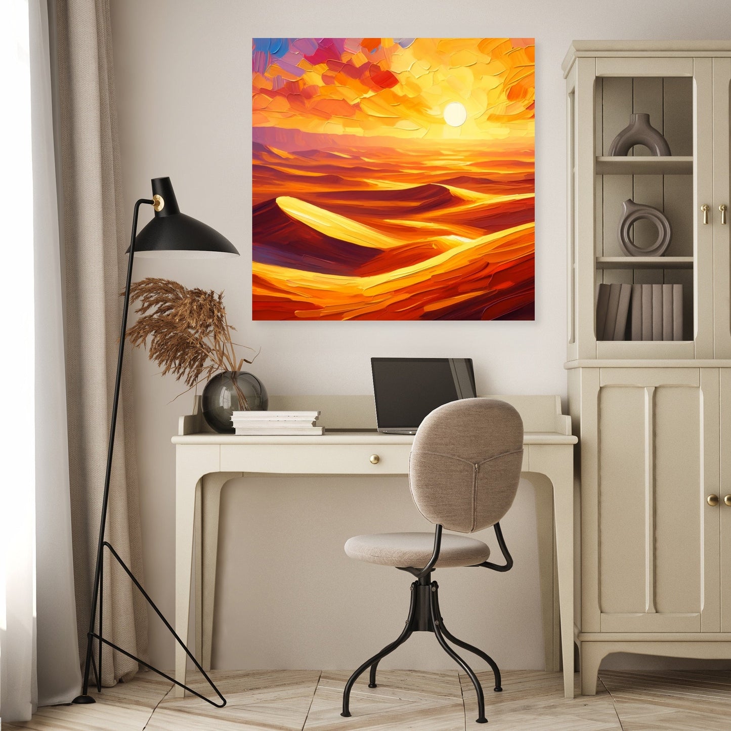 Golden Desert Dunes Canvas