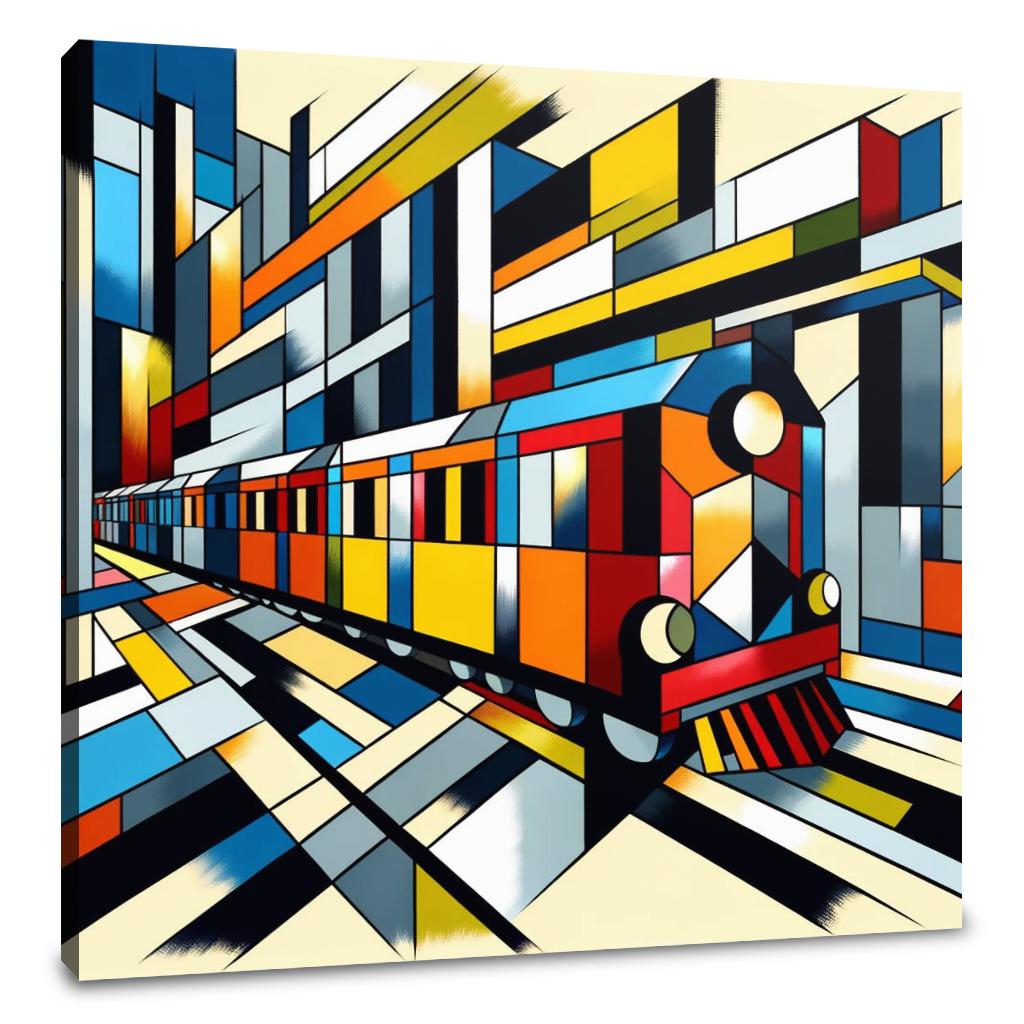 Cubist Conveyance Canvas