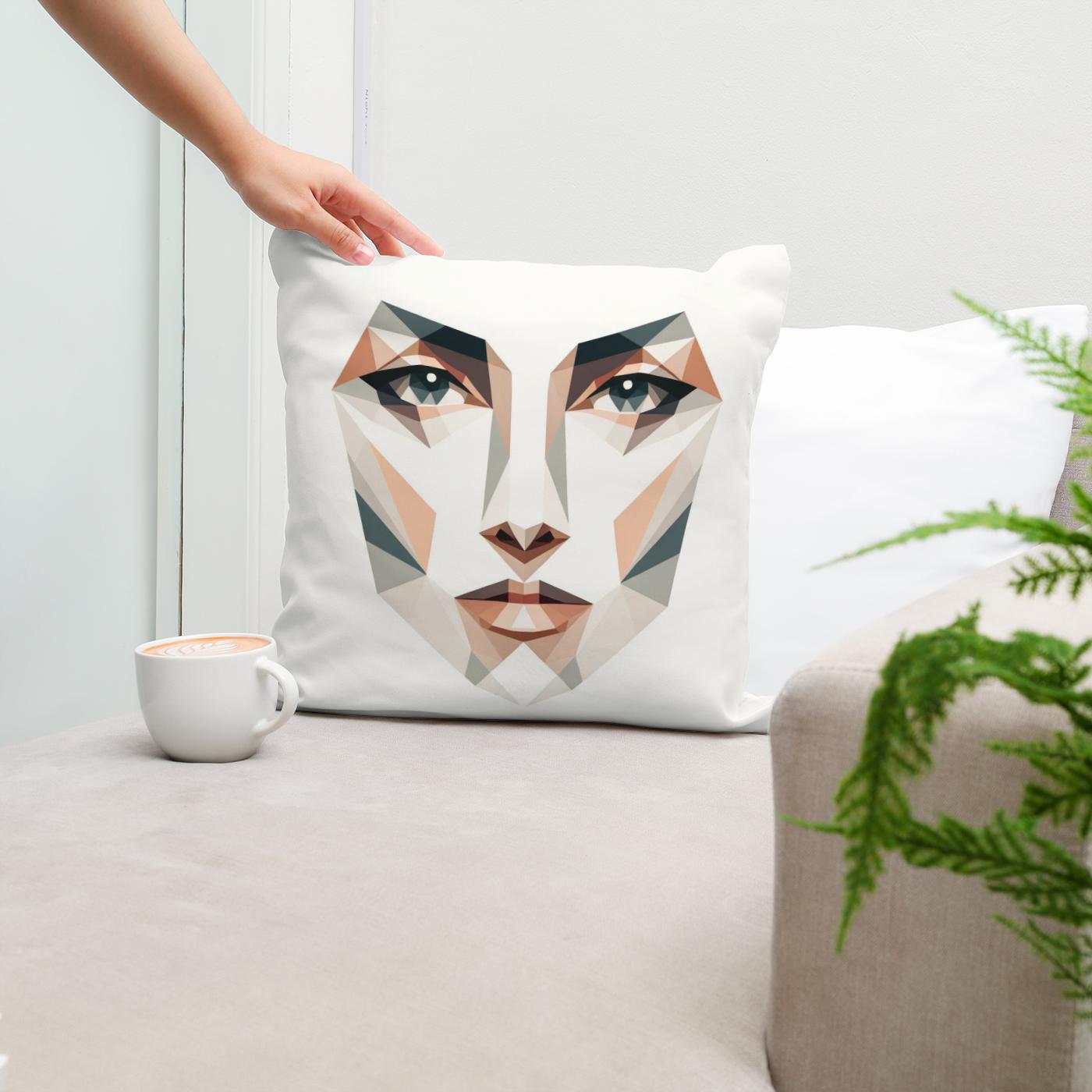 Gaze of Serenity Cotton Cushion