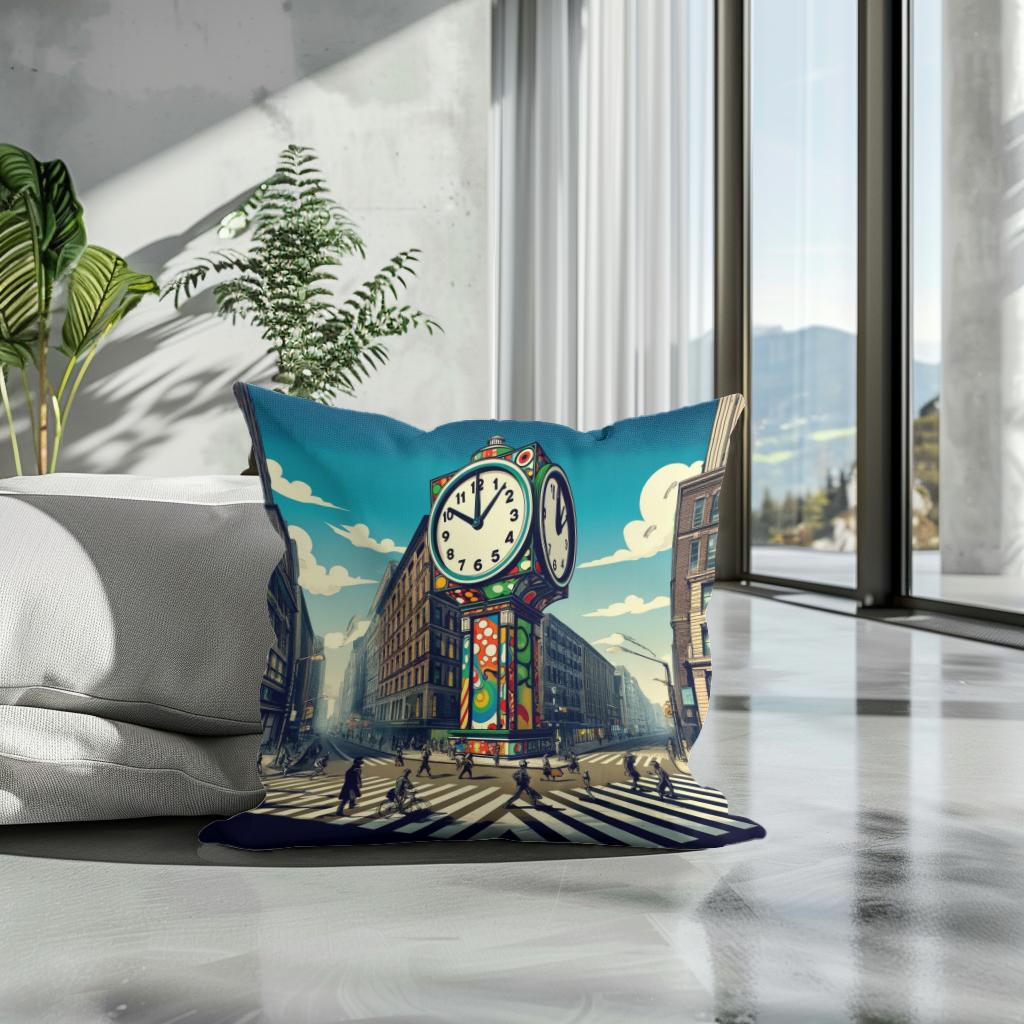 Time's Whimsy Avenue Cotton Cushion