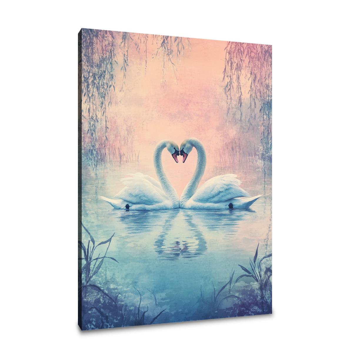 Heartfelt Swans Canvas