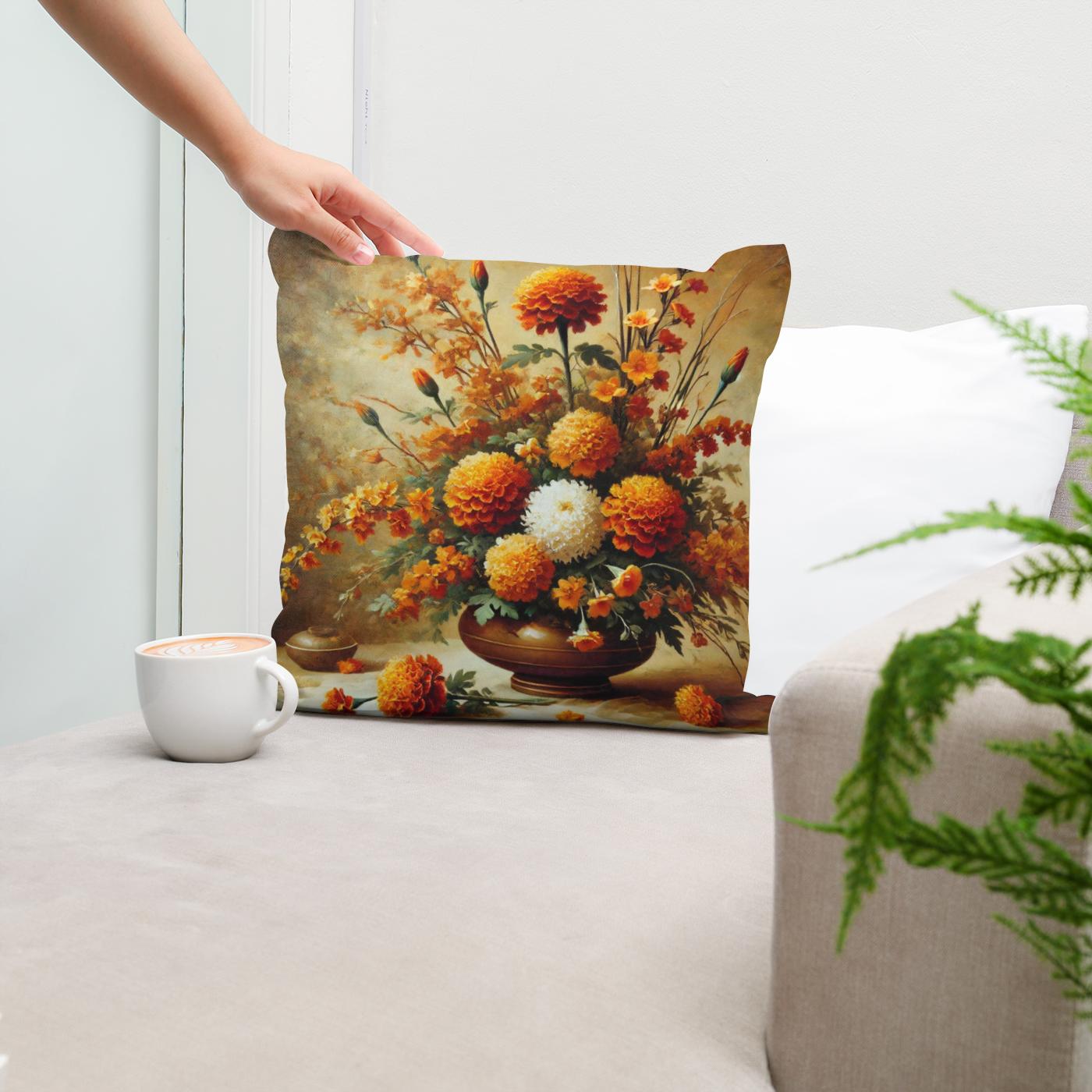 Timeless Ikebana Cotton Cushion