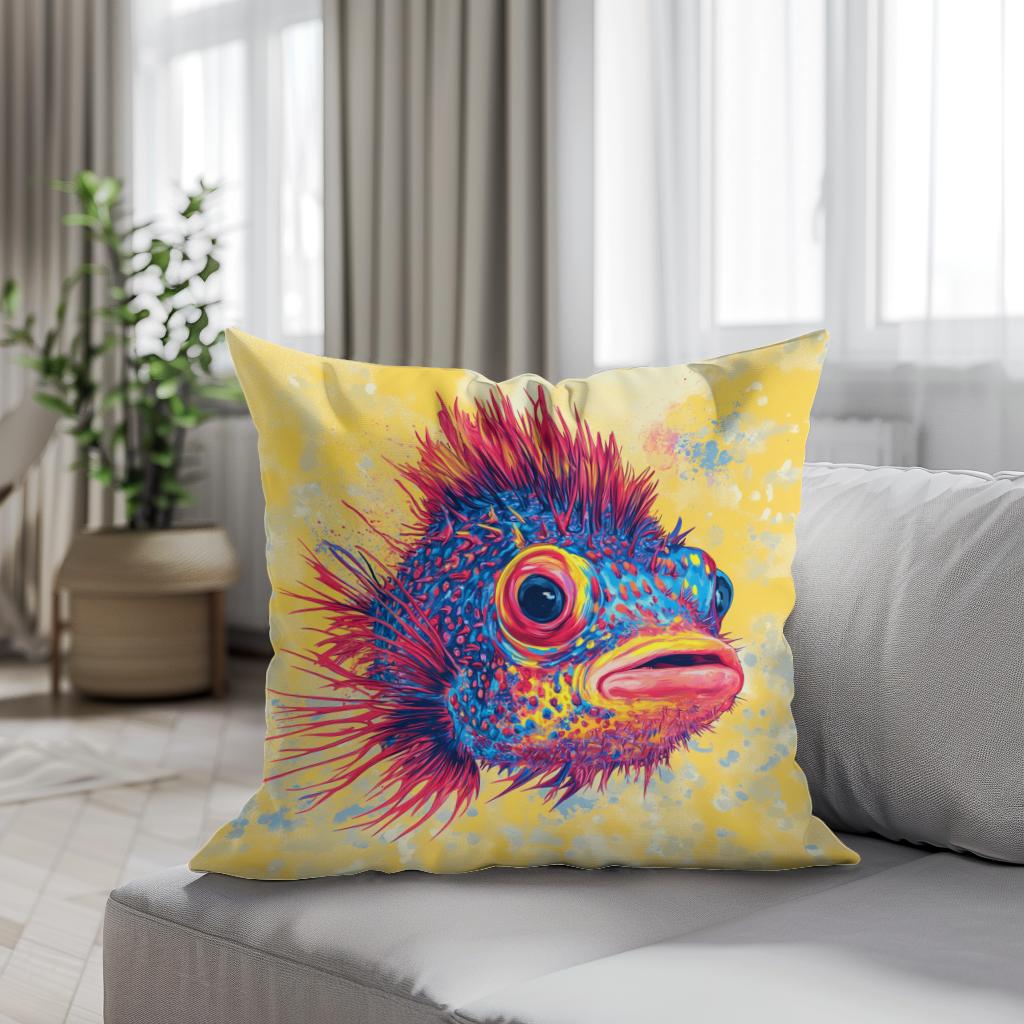 Pufferfish Radiance Cotton Cushion