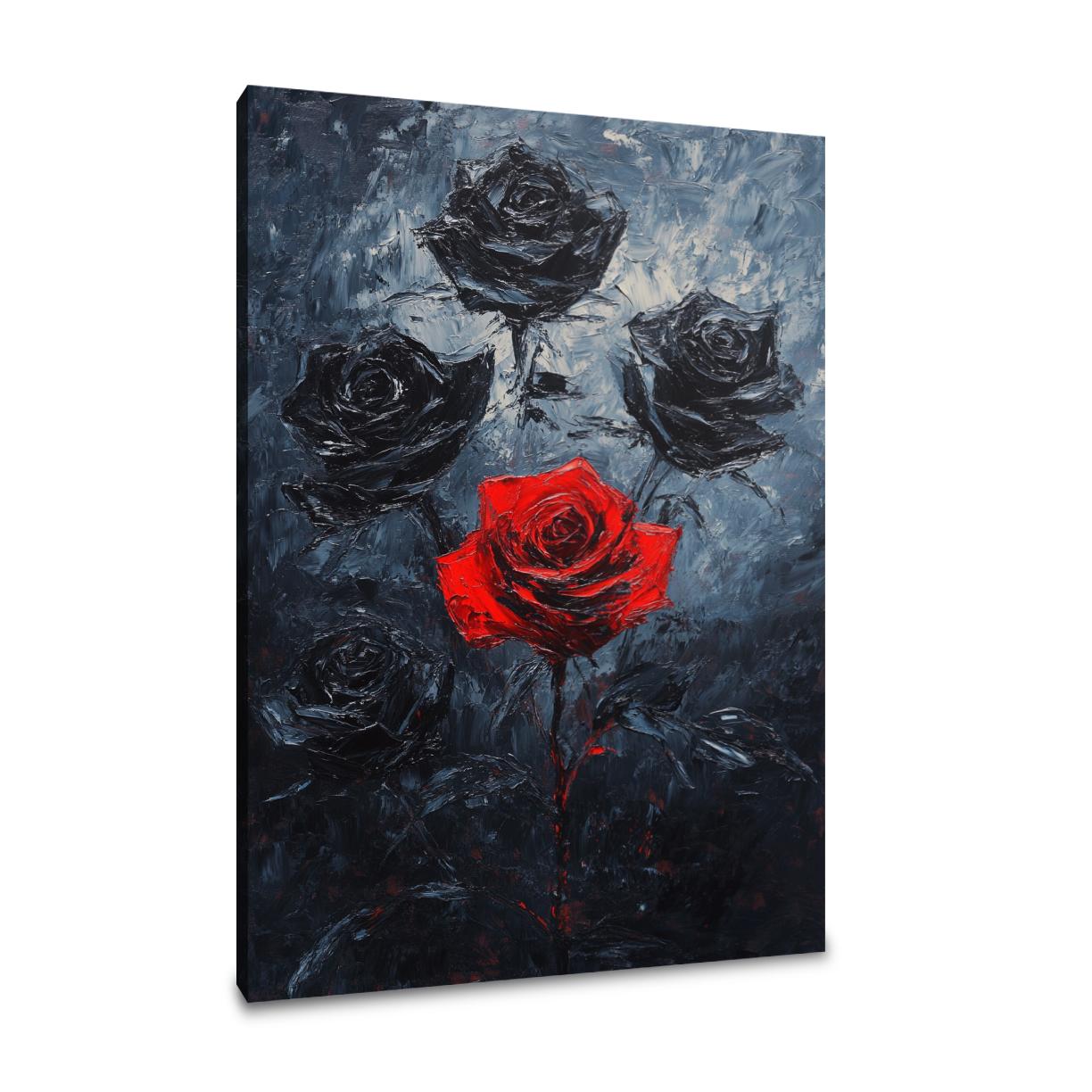 Contrasting Roses Canvas