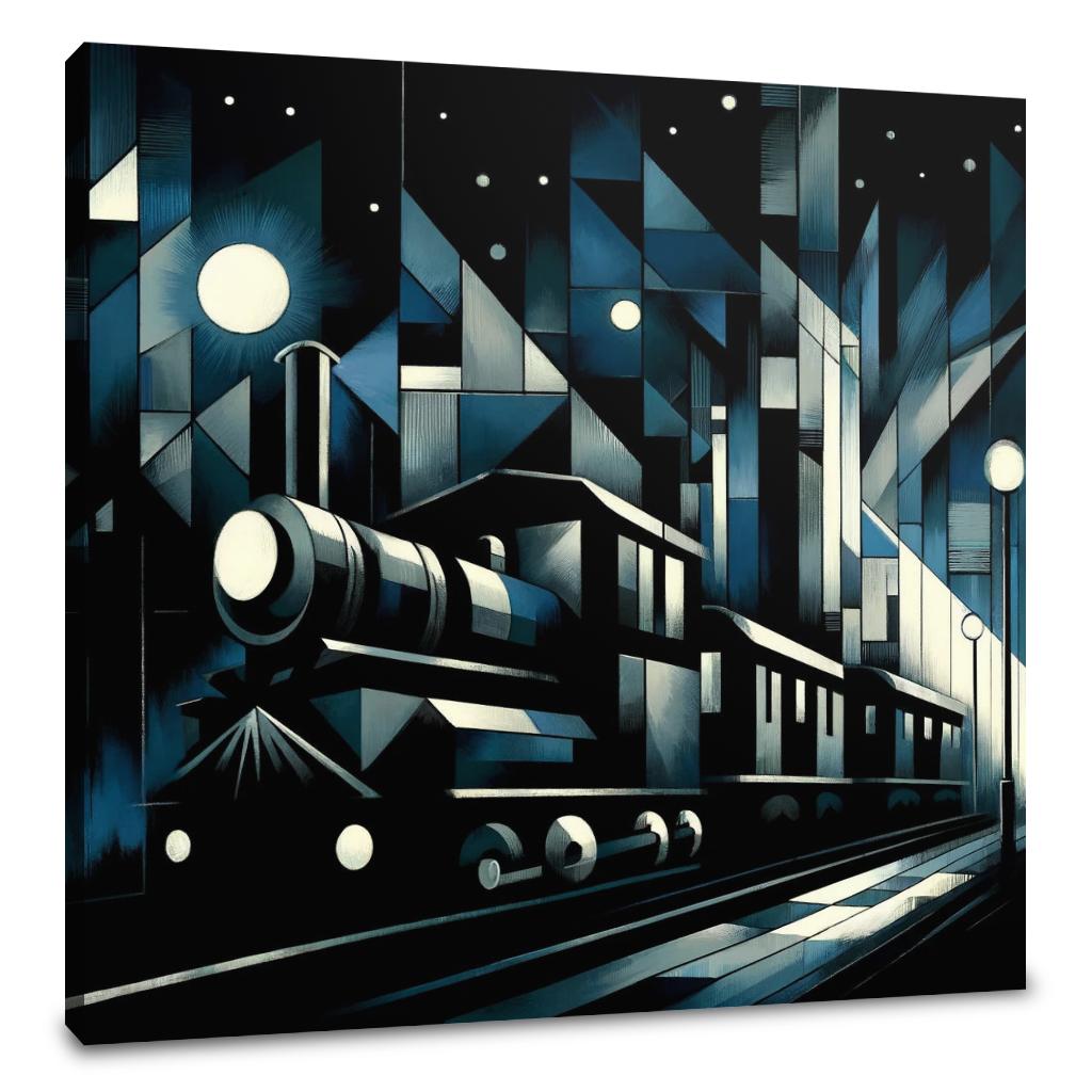 Cubist Night Express Canvas