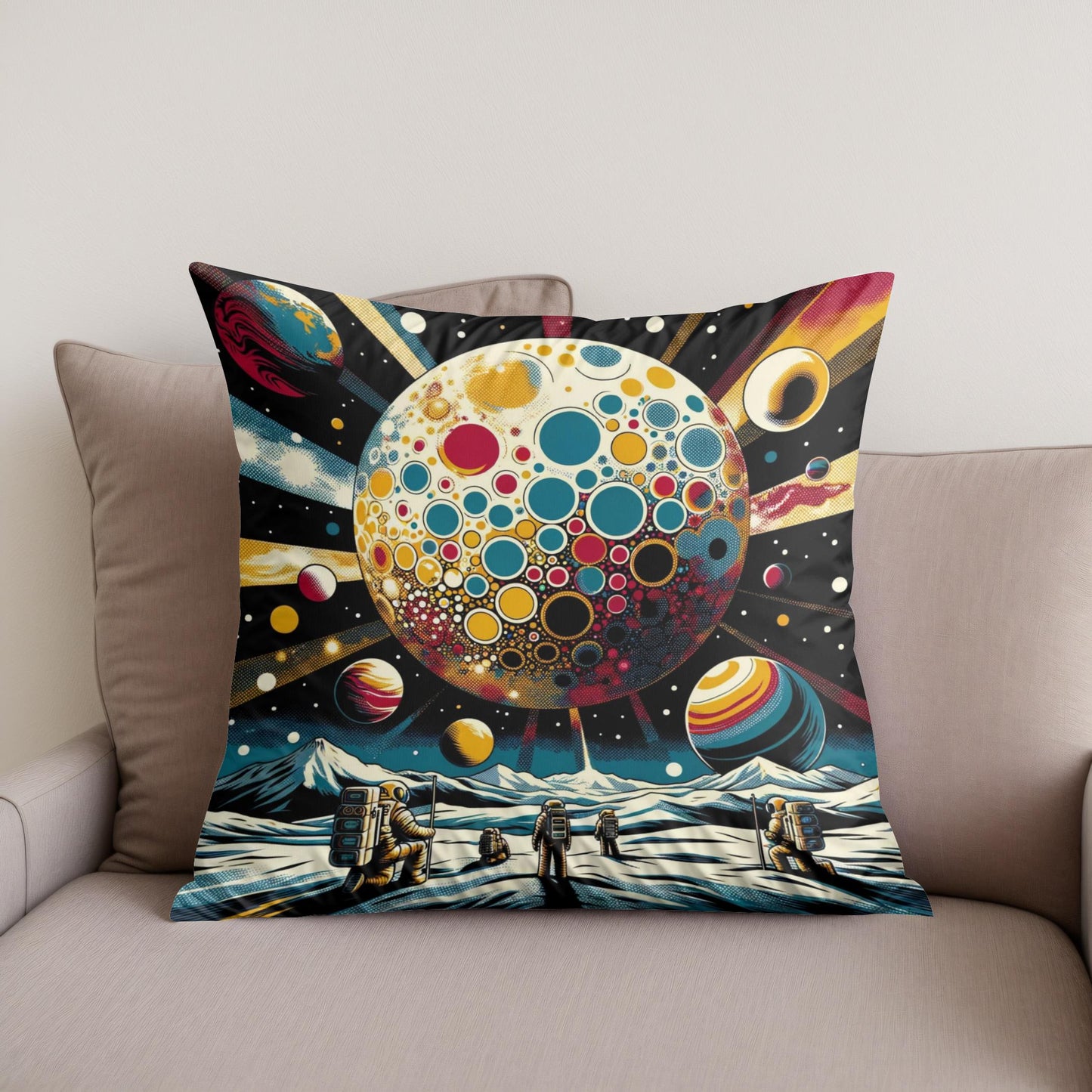 Cosmic Pop Exploration Cotton Cushion