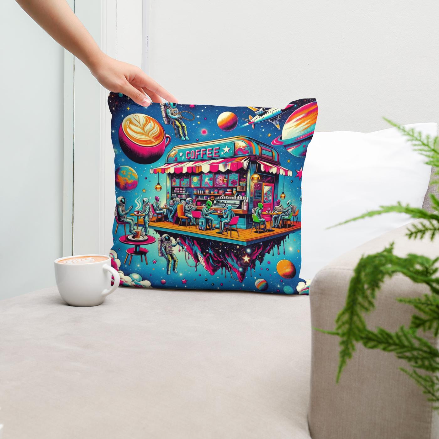 Cosmic Café Cotton Cushion