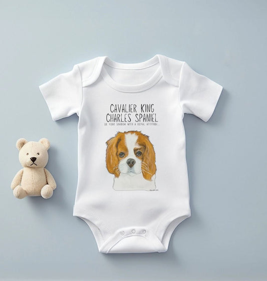 Born to Rule (and Drool): Eco Baby Bodysuit with a Royal Shadow
