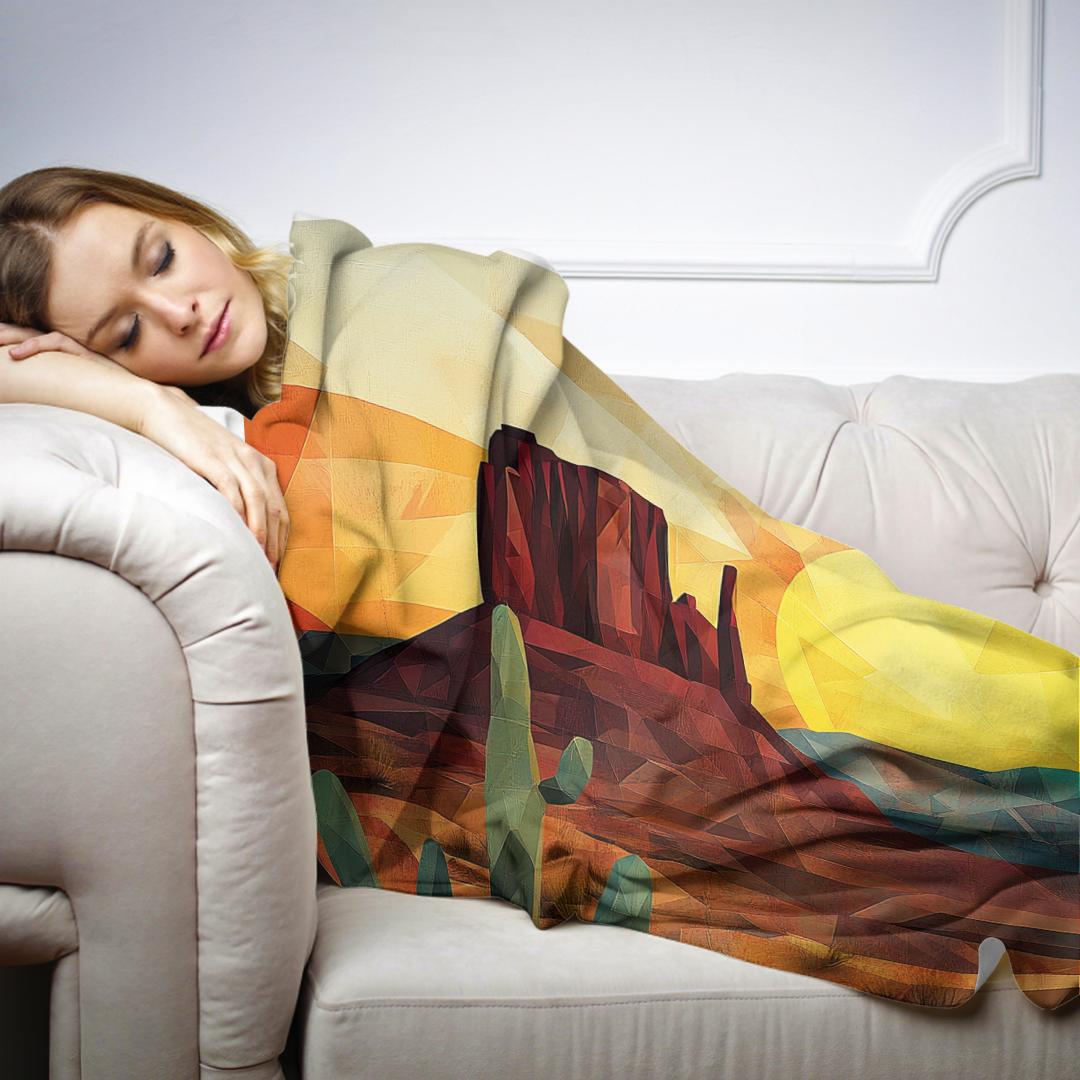 Geometric Wild West Blanket