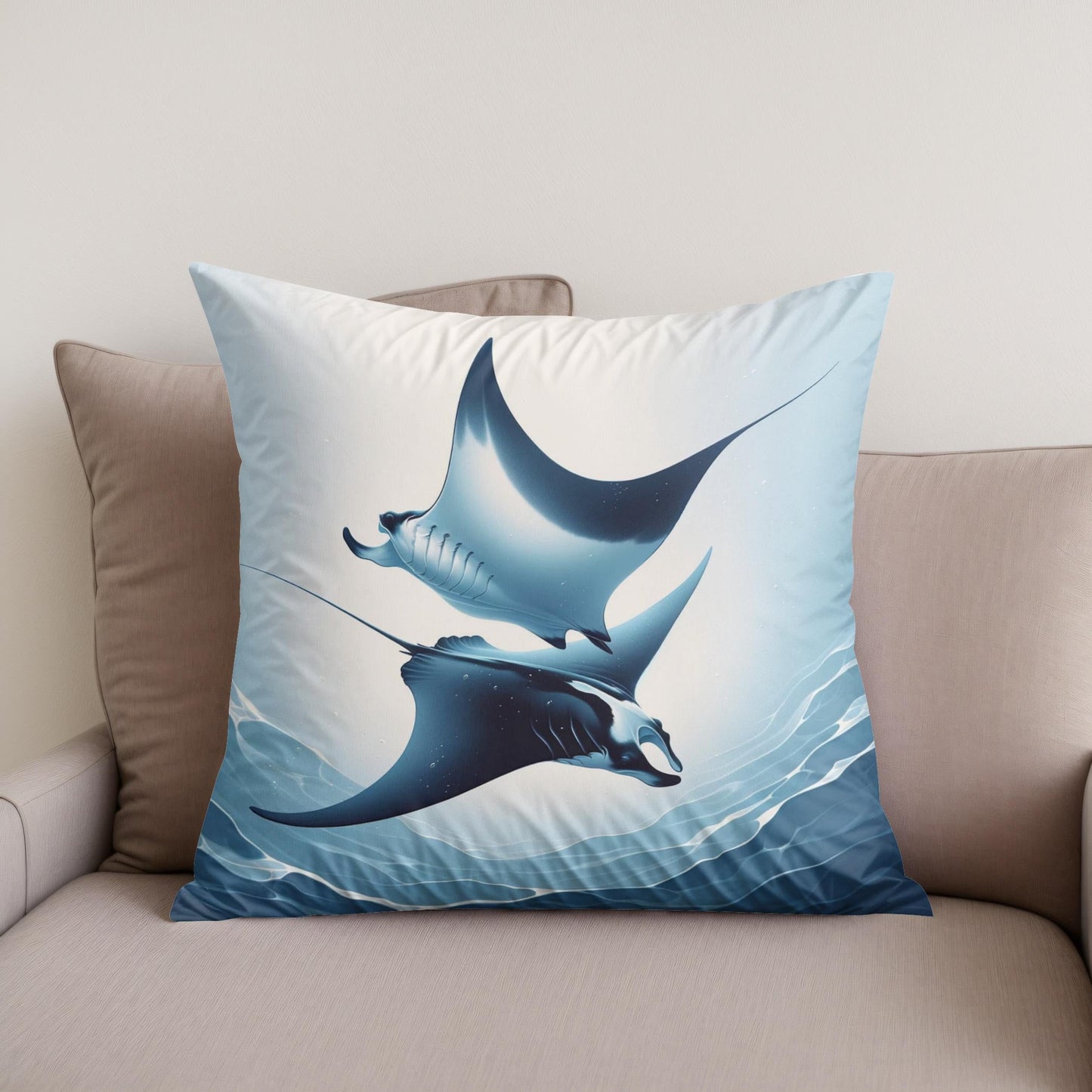 Blue Manta Ballet Cotton Cushion