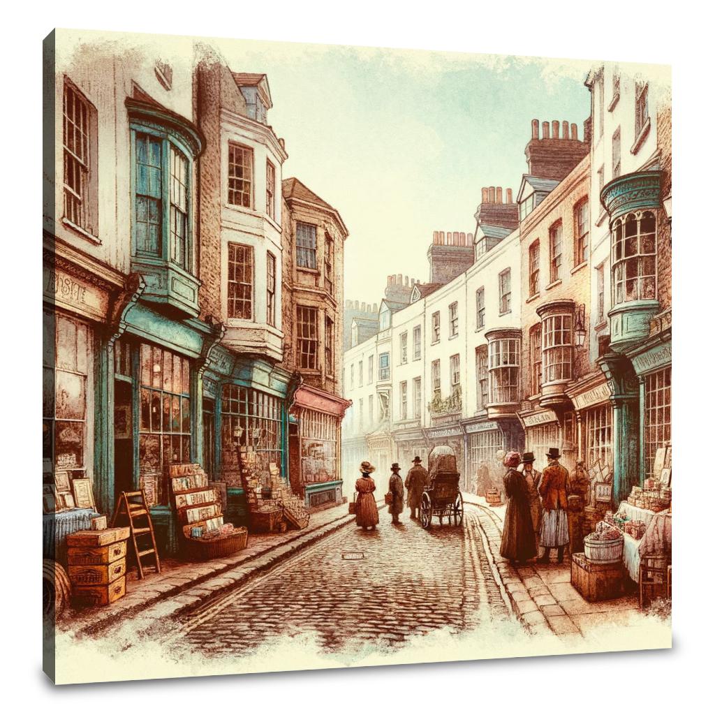 Vintage Lanes of Brighton Canvas