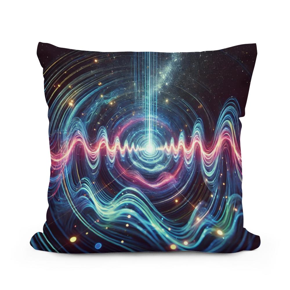 Cosmic Energy Waves Cotton Cushion