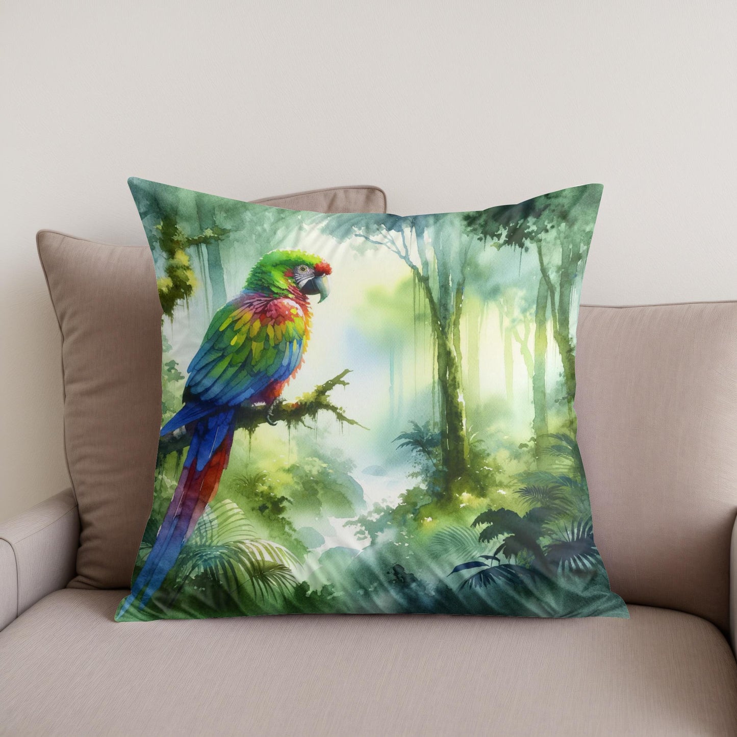 Rainforest Reverie Cotton Cushion