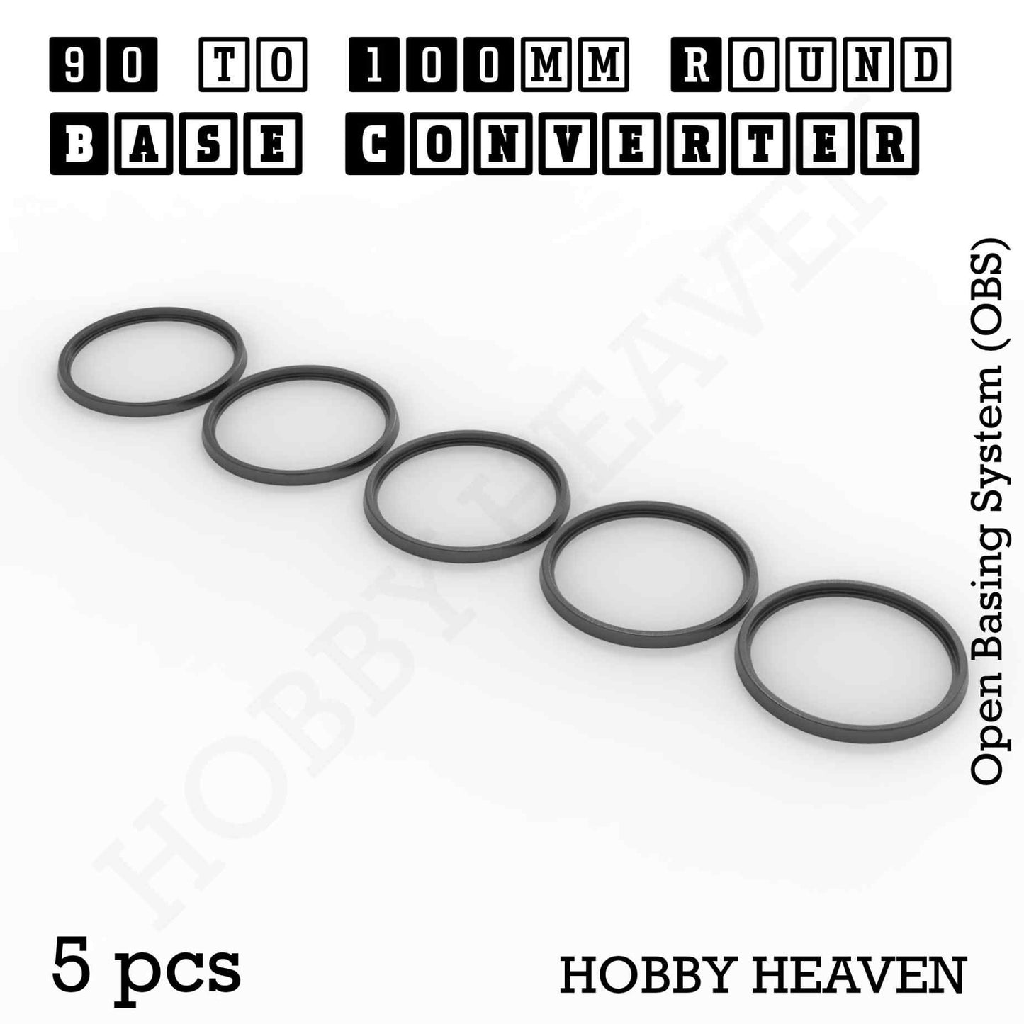Round to Round Base Converters 3D Print Full Range