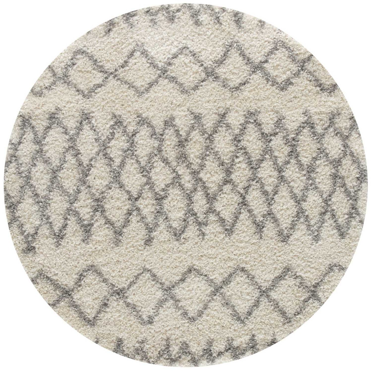 Moroccan Ivory Grey Shaggy Rug | 900