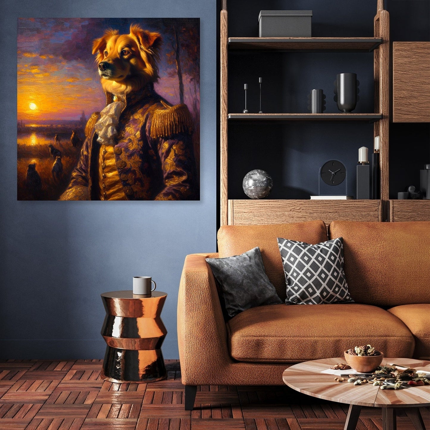 Regal Canine Sunset Majesty Canvas