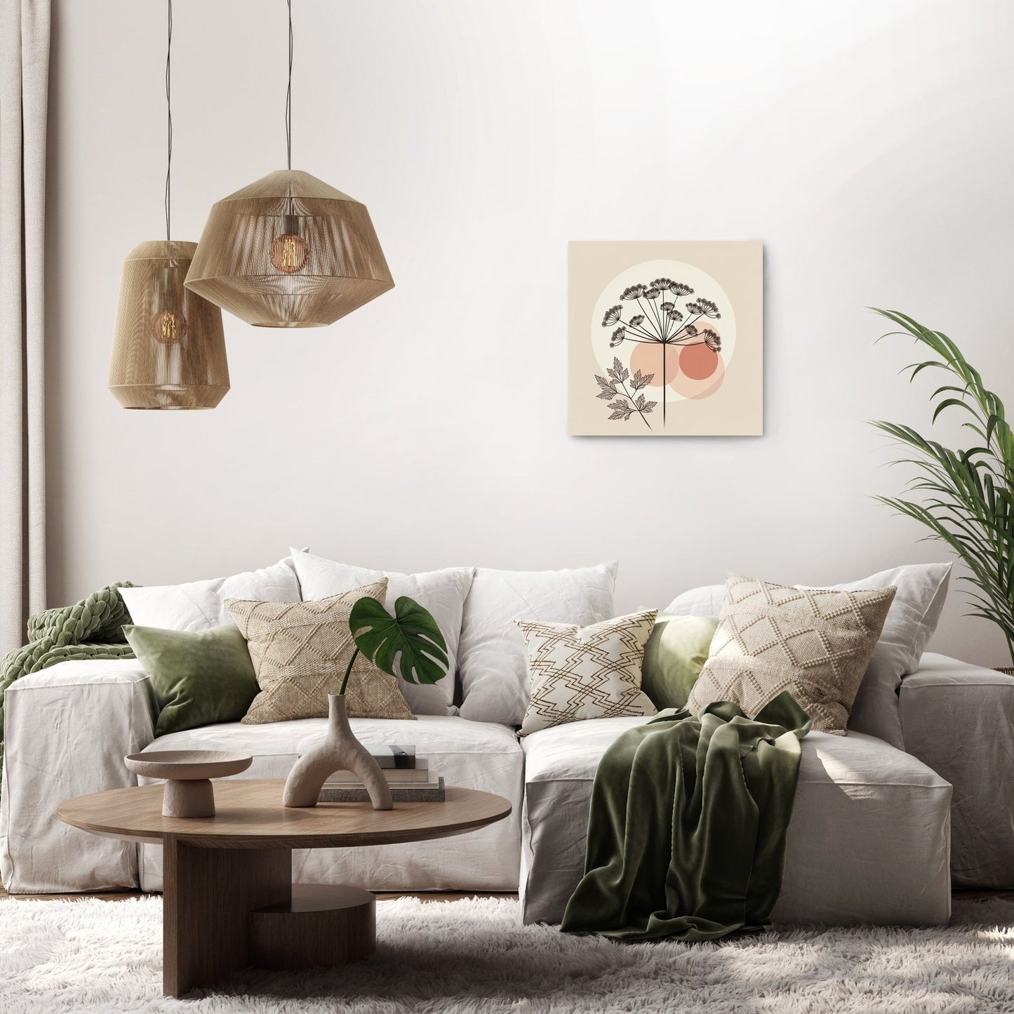 Elegance in Silhouette: Anthriscus Canvas