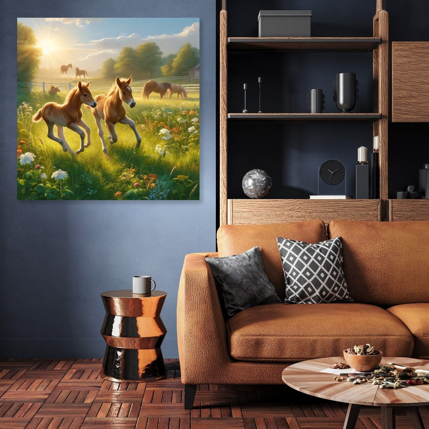 Frolicking Foals Canvas