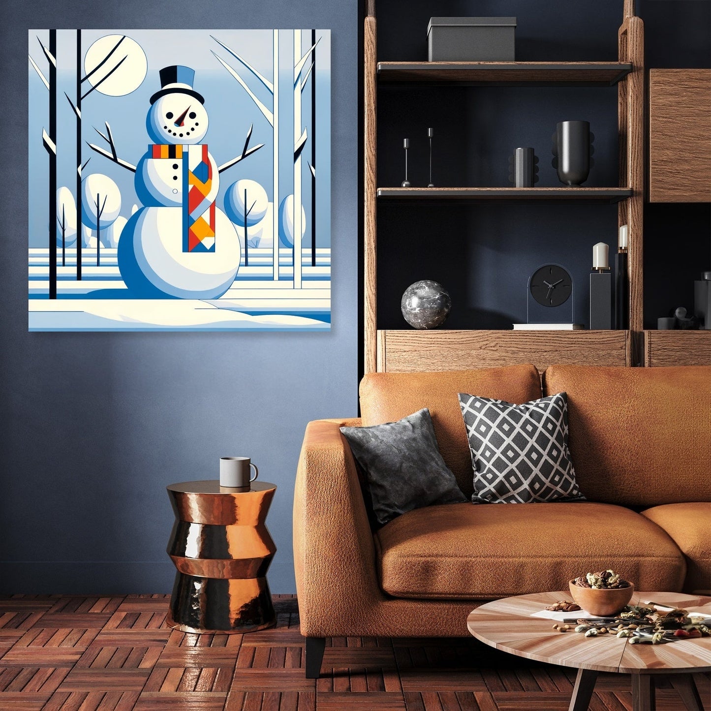 Geometric Winter Canvas
