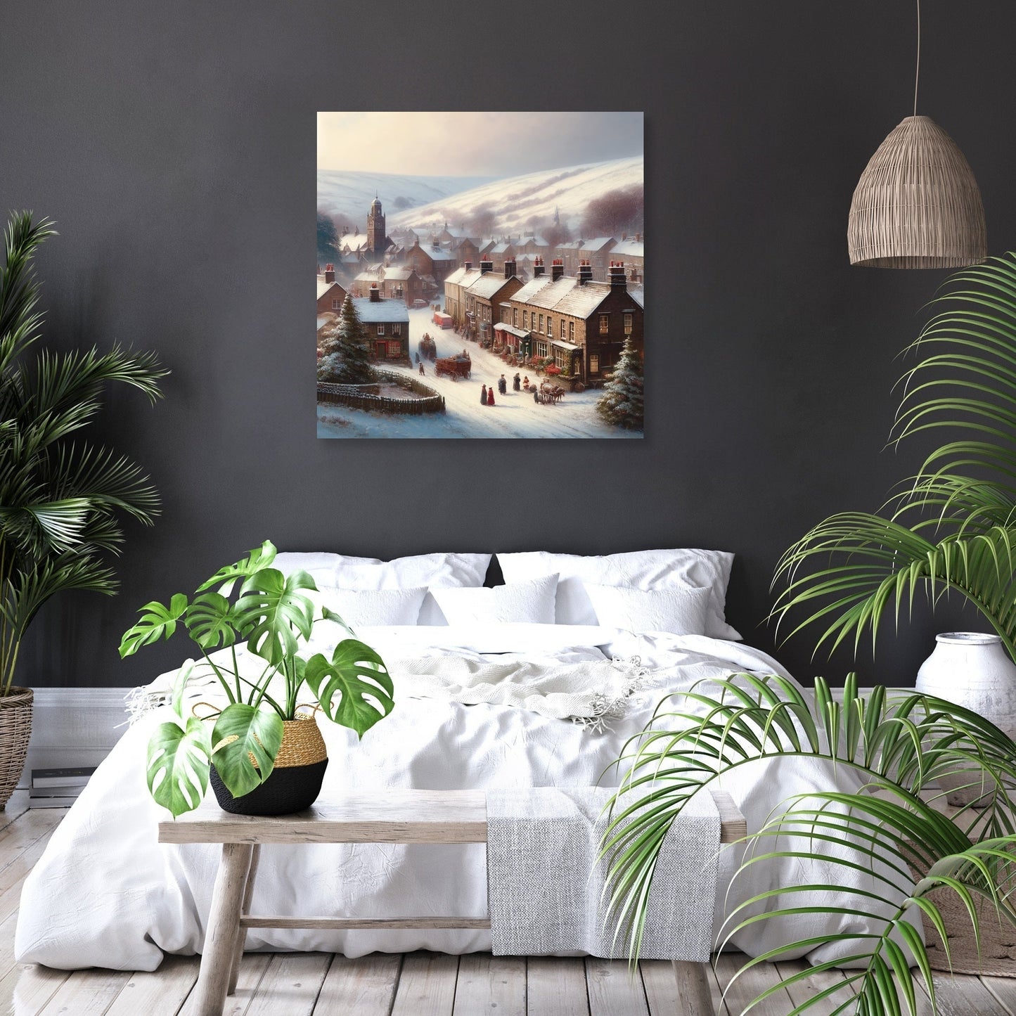 Winter's Day in Wardle Canvas