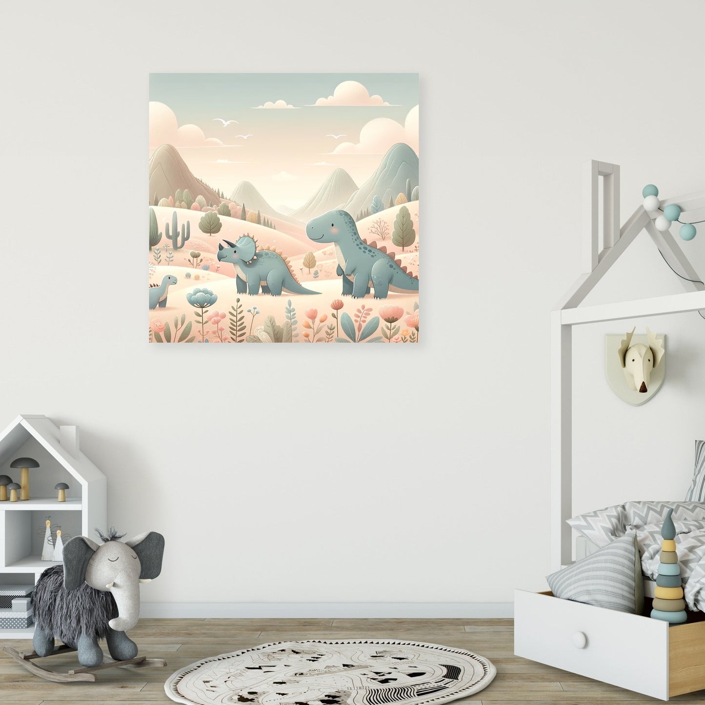 Dinosaur Meadow Canvas