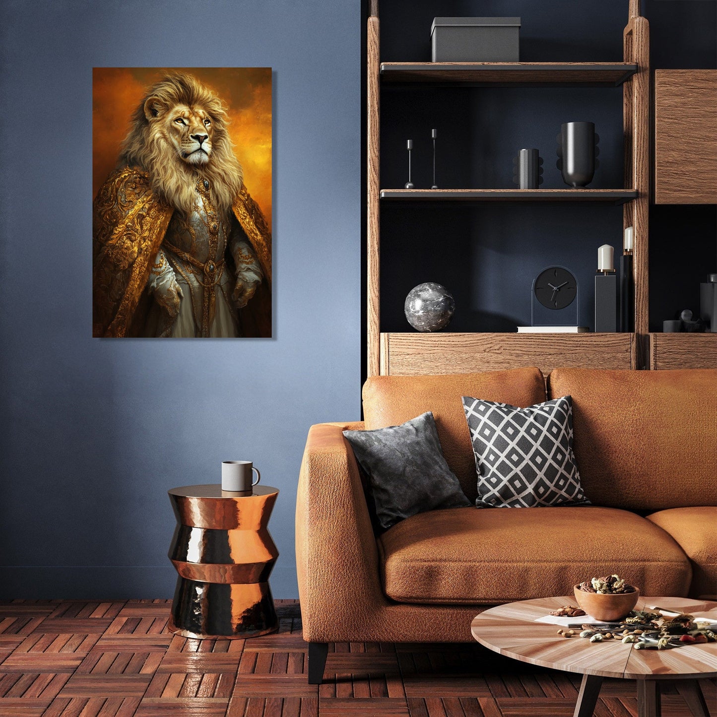 Regal Lion Sunset Canvas