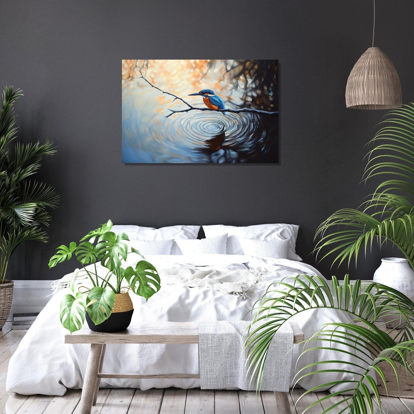 Kingfisher Dawn Canvas