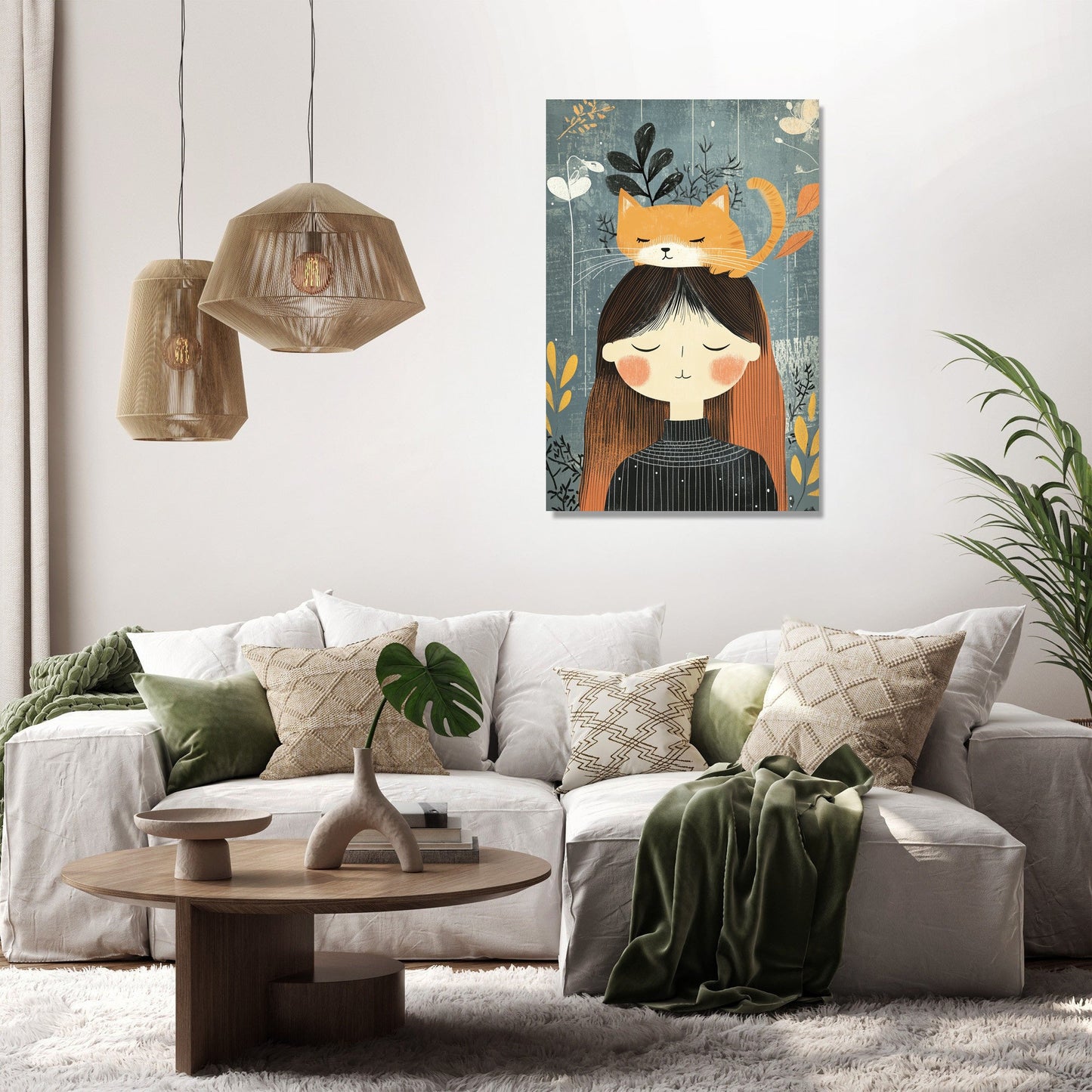 Cat-Headed Woman Canvas