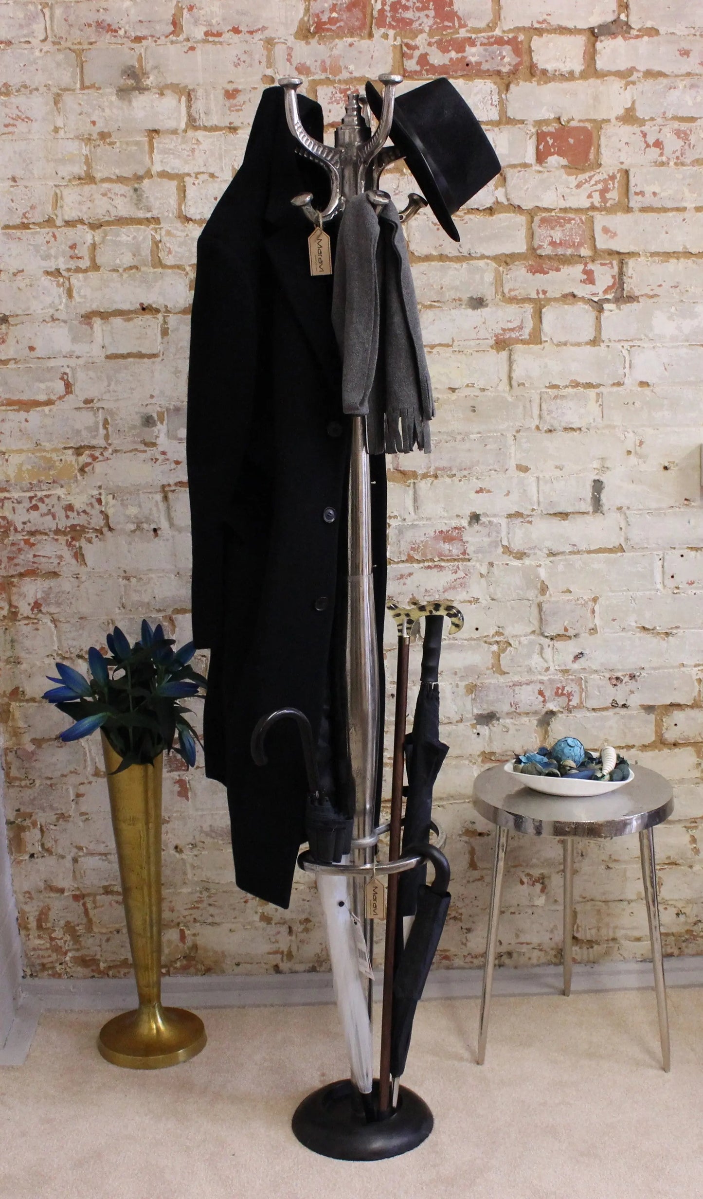Ural Vintage Metal Coat Stand with Umbrella Holder