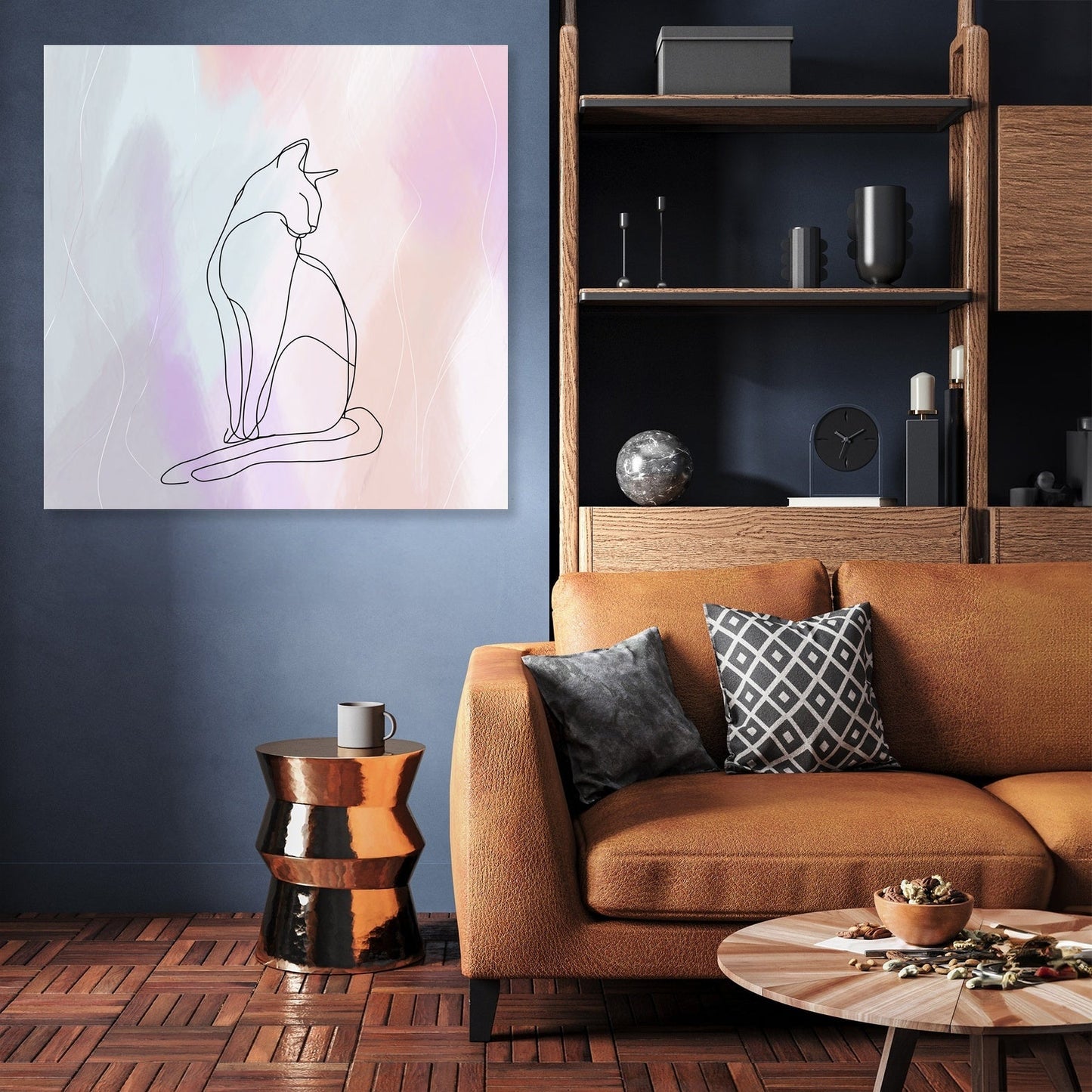Serene Feline Canvas