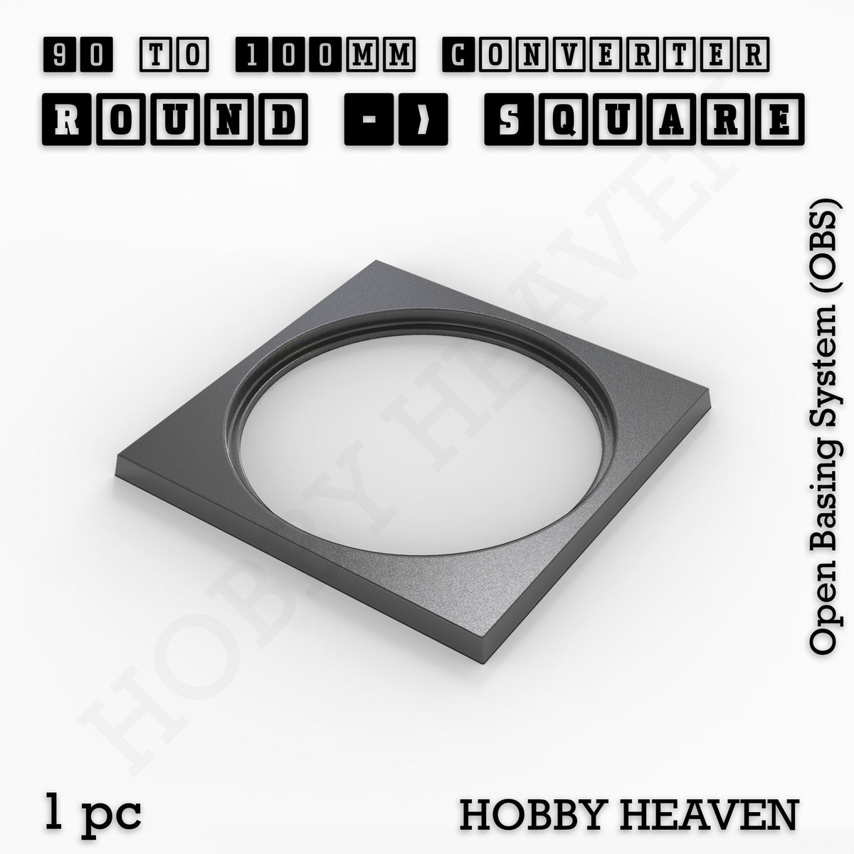 Round to Square Bases Shape and Size Converters 3d Print Full Range