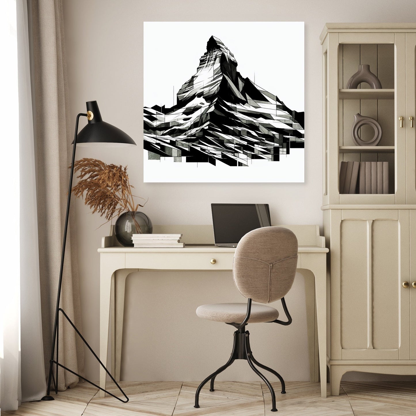 Matterhorn Cubist Shadow Canvas