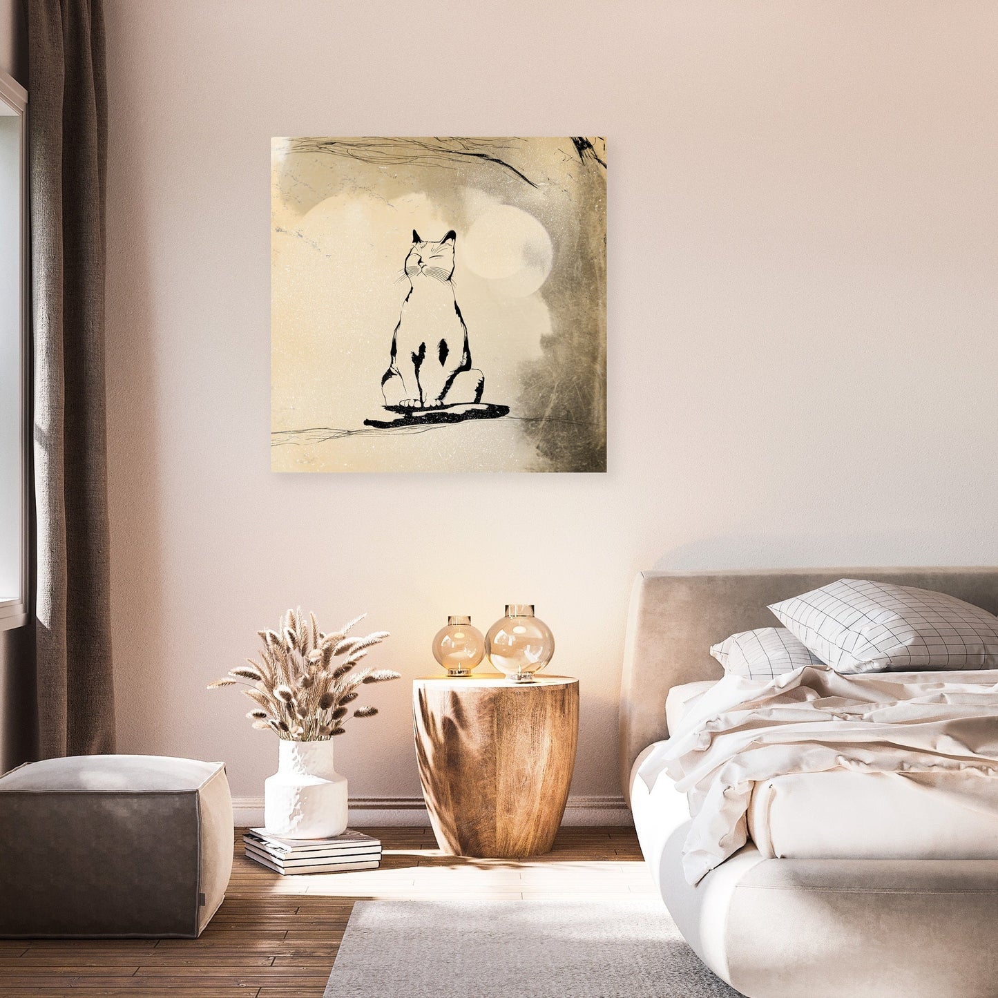 Meditating Cat Canvas