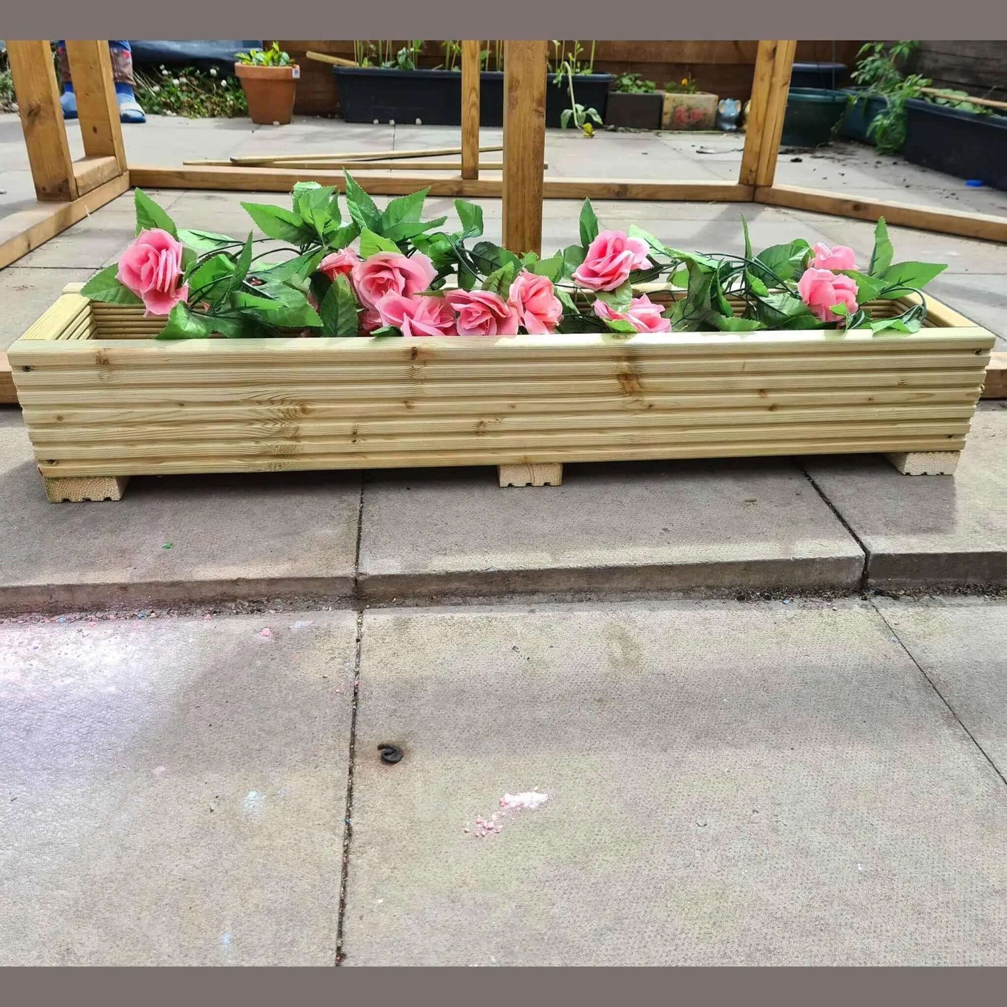 90cm Long Wooden Decking planter 22cm wide