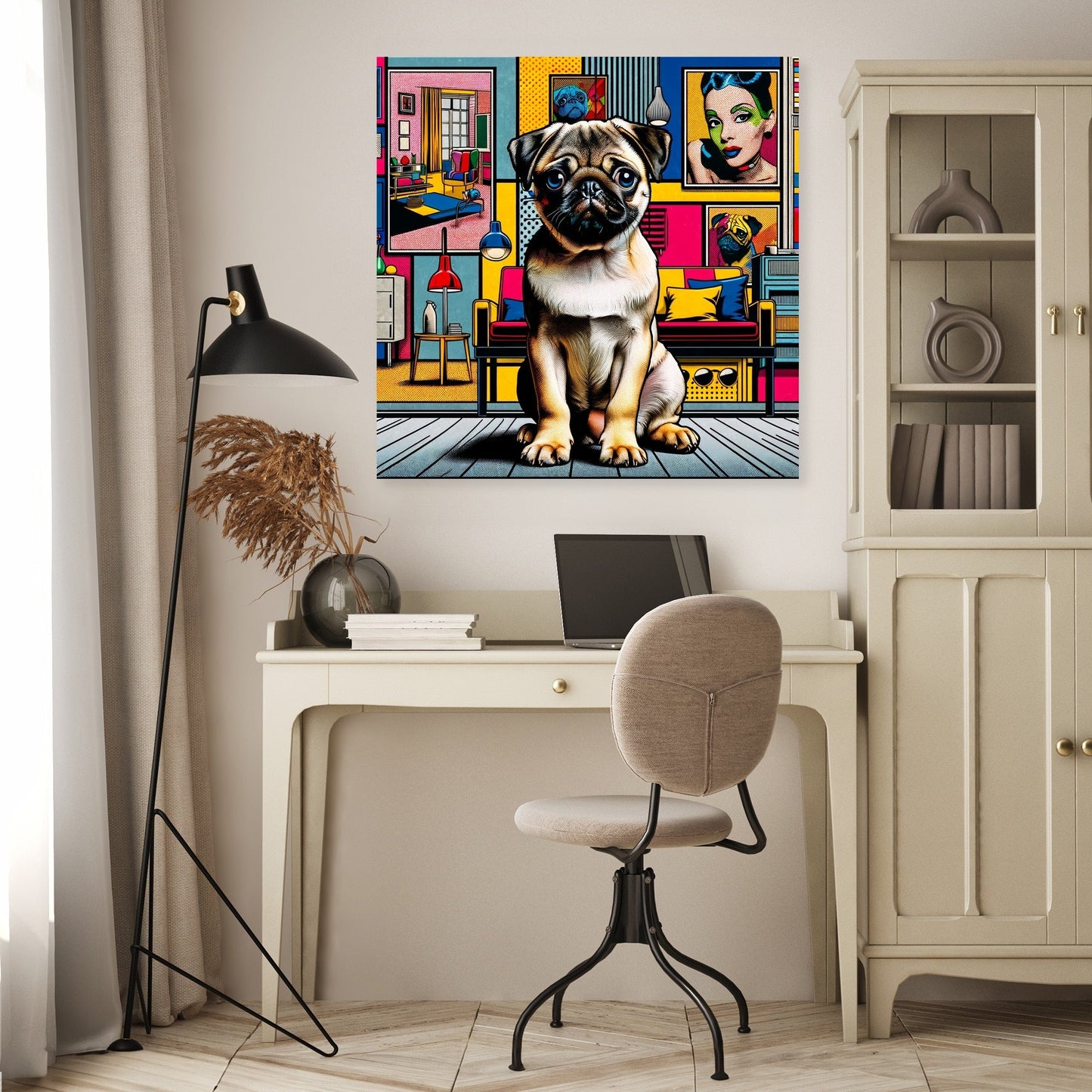 Pop Art Pug Canvas