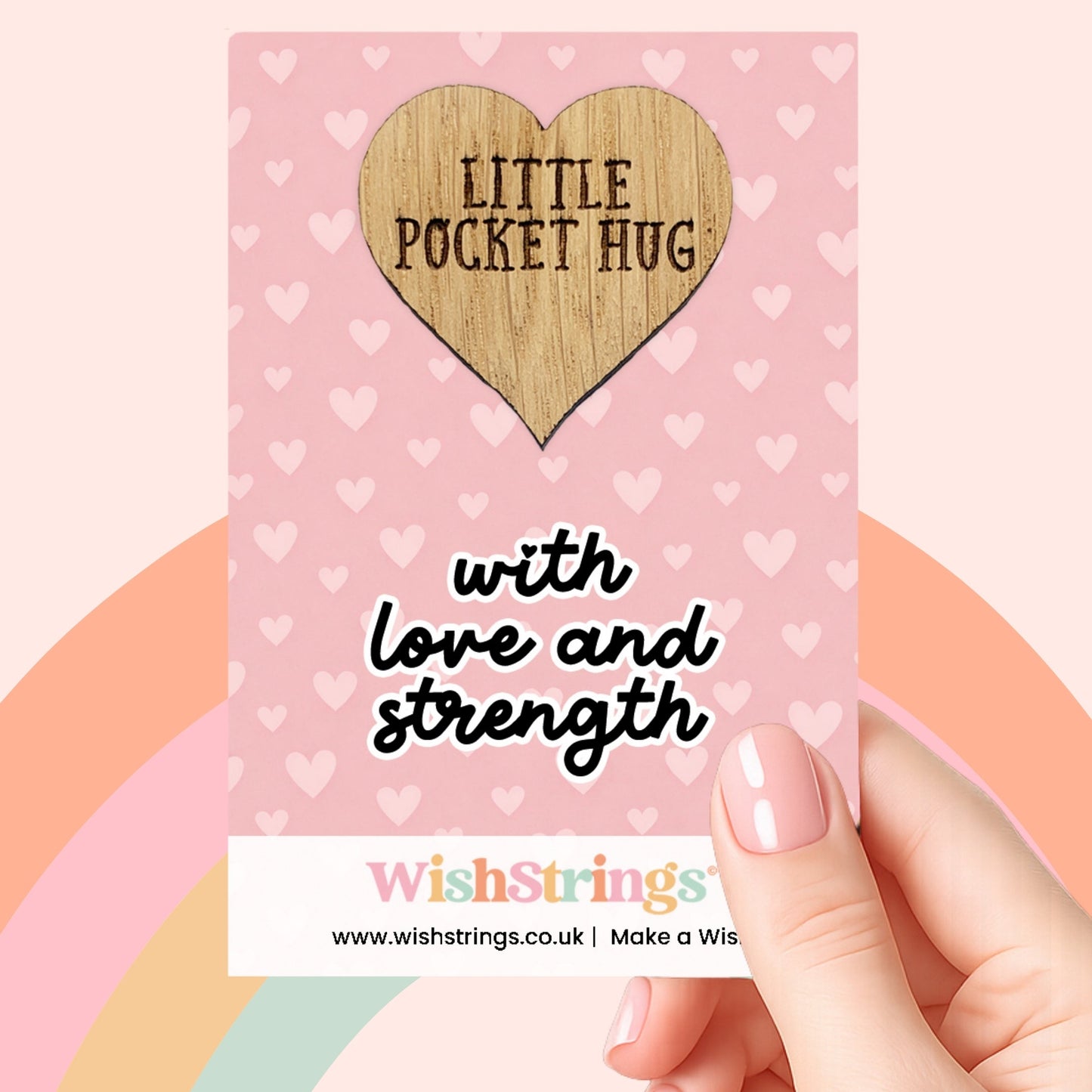 Pocket Hug – With Love and Strength | Thoughtful Encouragement Gift | Comforting Keepsake Token for Tough Times