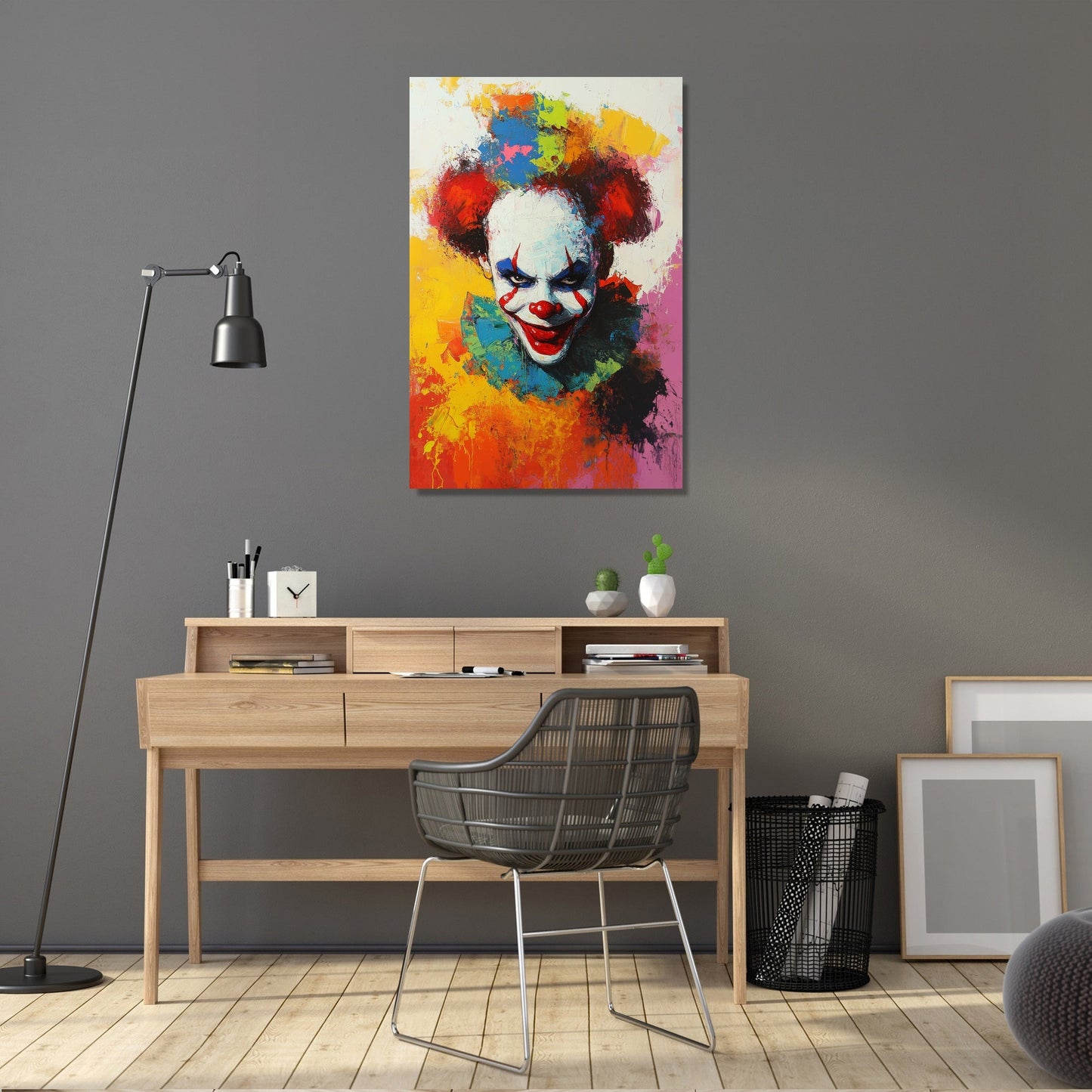 Enigmatic Clown Sunrise Canvas