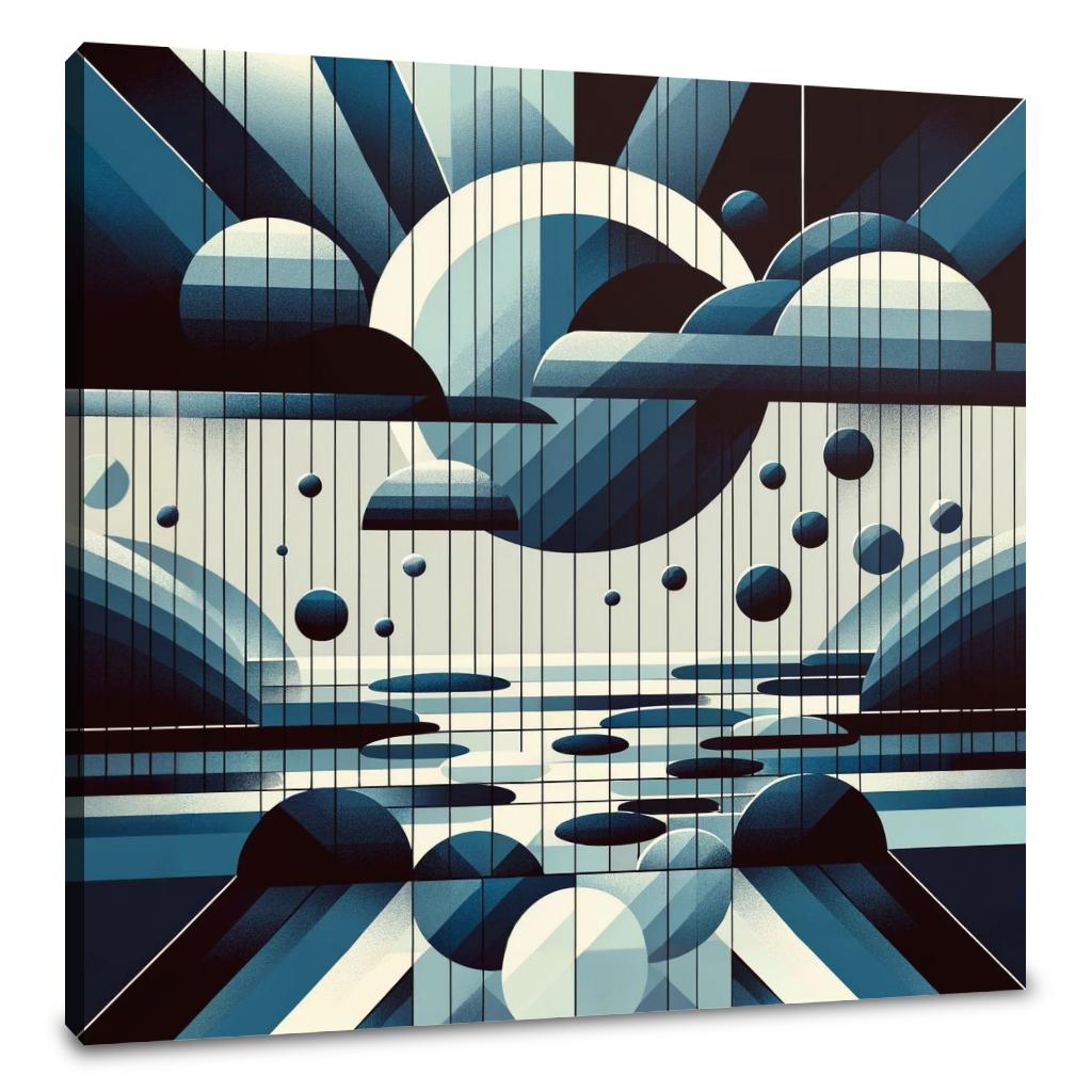 Rain Geometry Canvas
