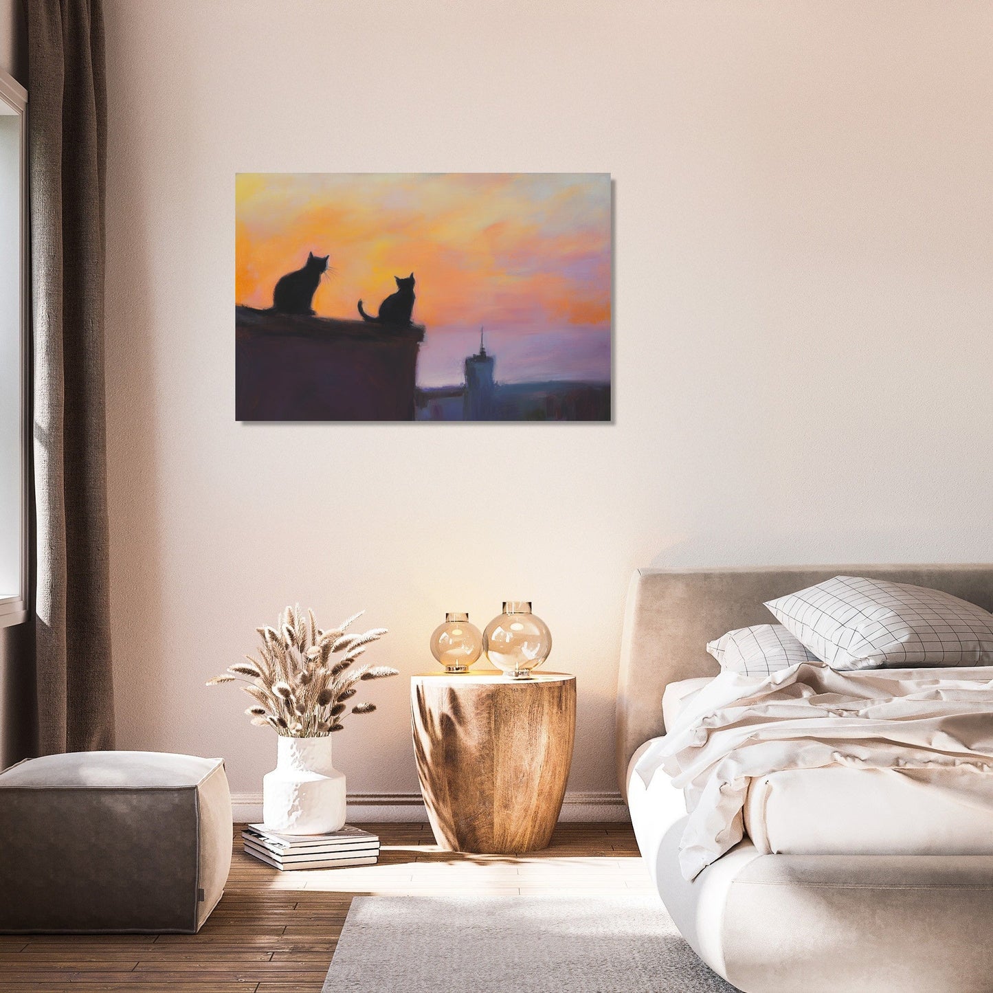 Twilight Cats Canvas